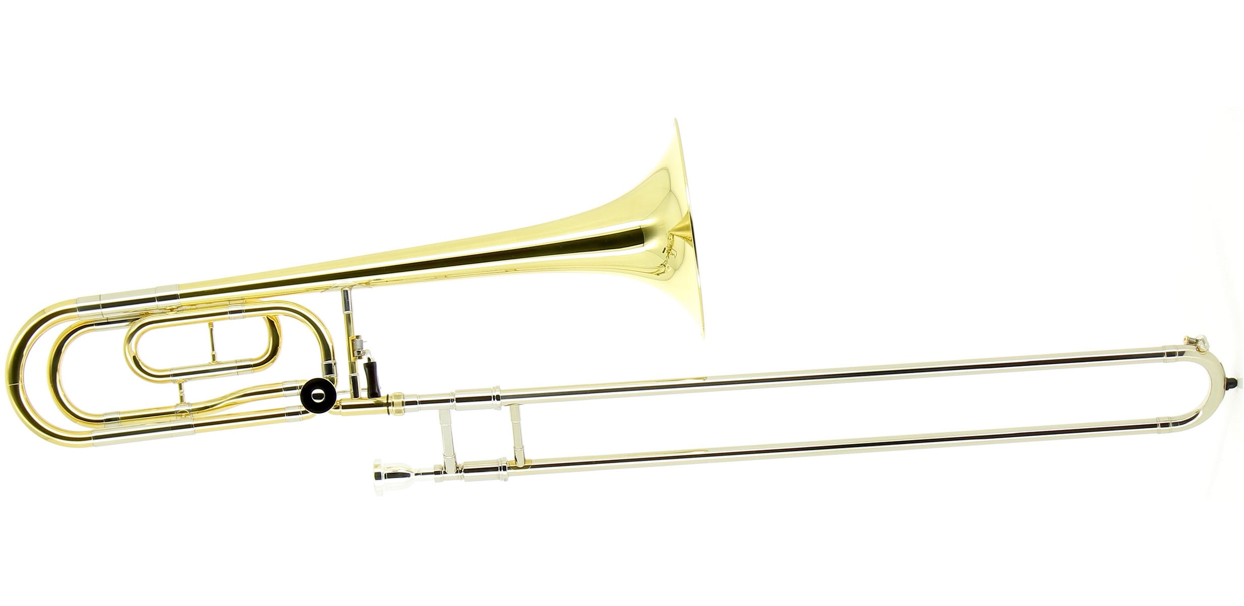Trombone de Vara Oqan Otb-320 Bb/F Ouro-1