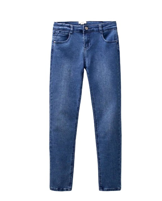 Imagem 0 de Calças Infantil Denim Jeans em Azul com Bolsos