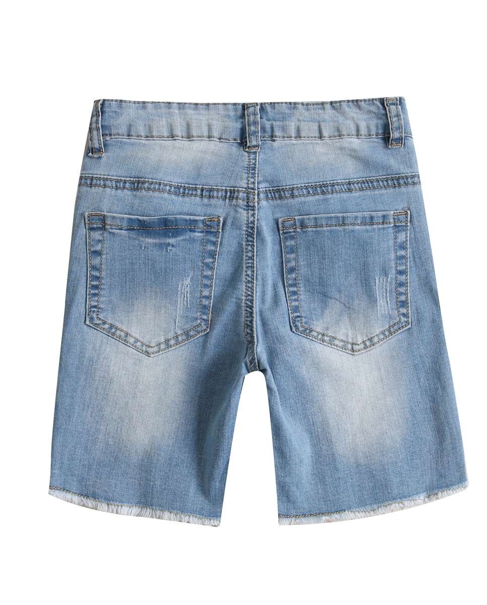 Bermudas Infantil Denim com Cinco Bolsos Azul denim-2