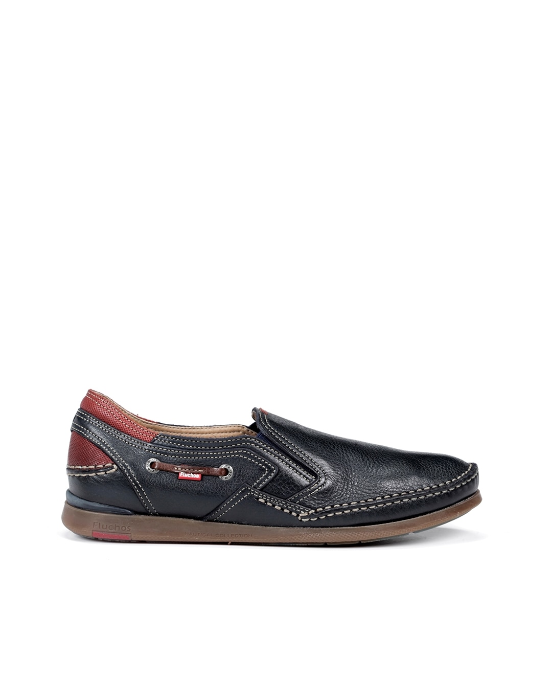 Mocassins Fabricados em Pele Azul-marinho-1