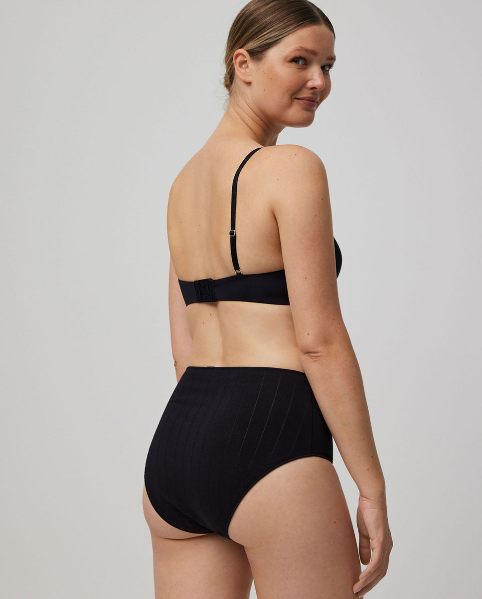 Cueca Alta Canelada Preto-2