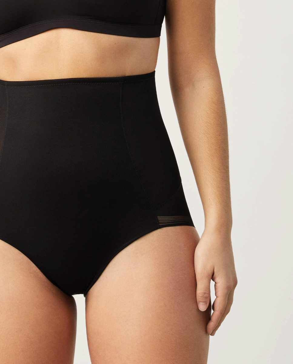 Cueca Alta Redutora Preto-4