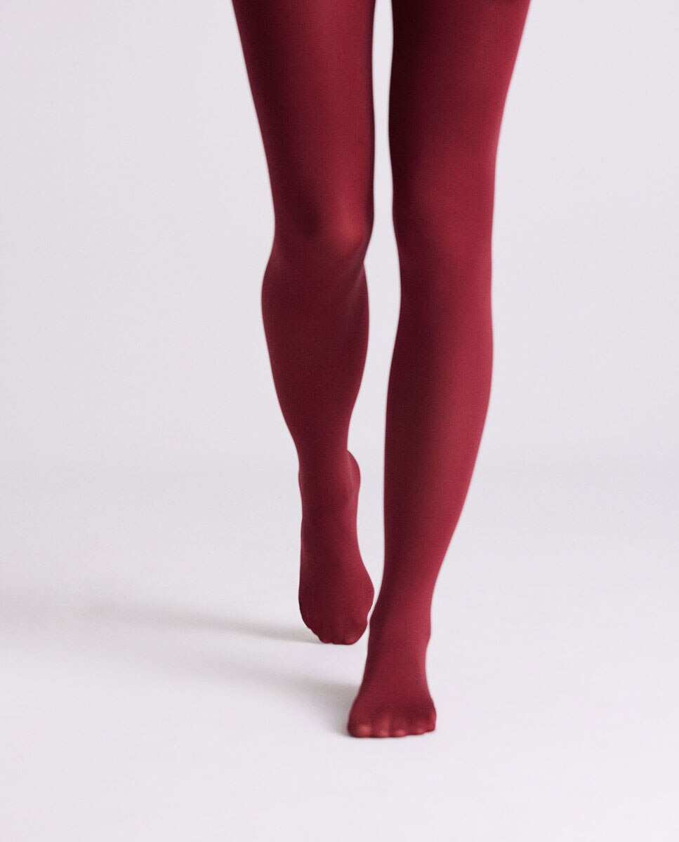 Collants Básicos 70 Denier em Bege Grená-3