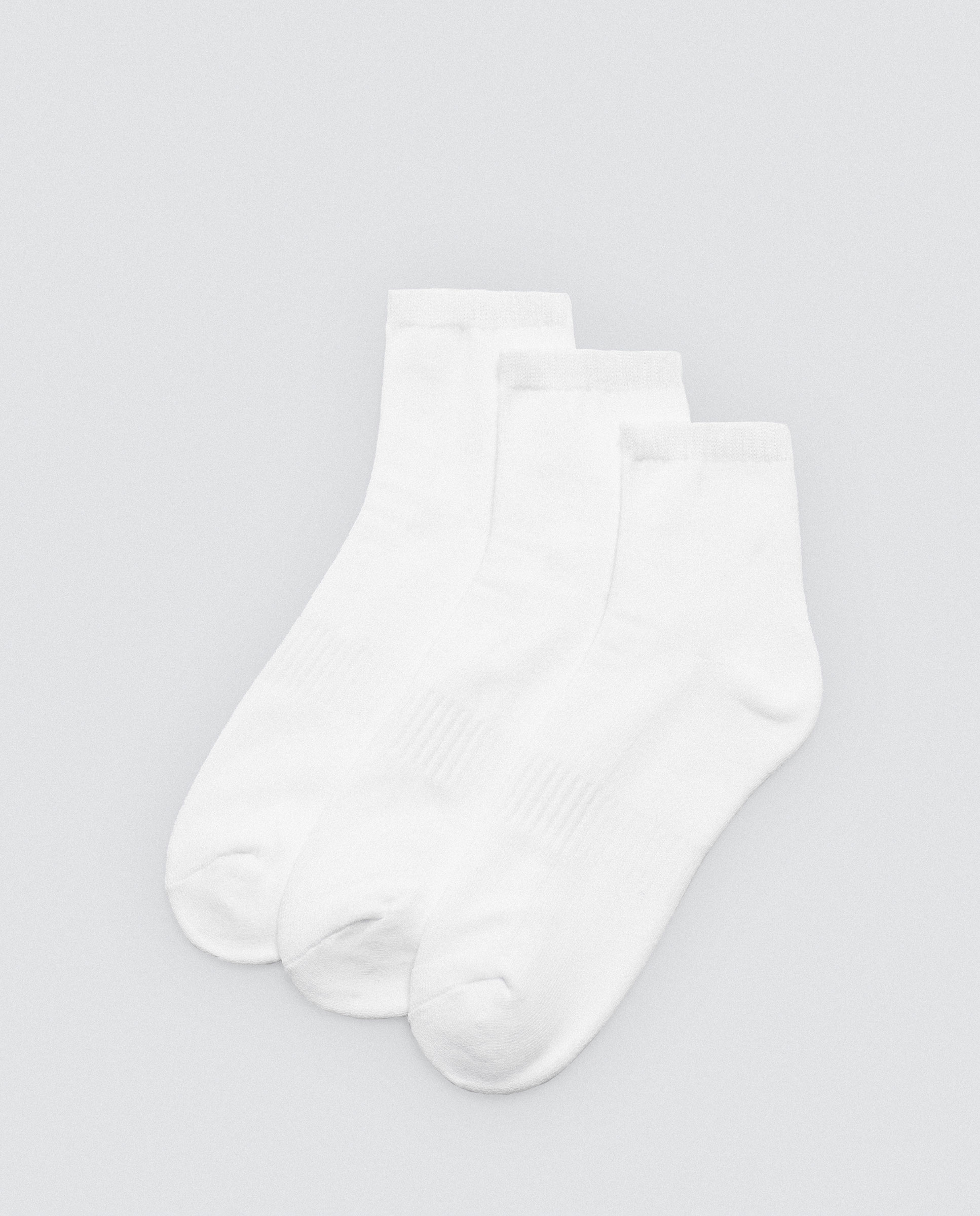 Pack 3 Meias Desportivas de Rizo Branco-1
