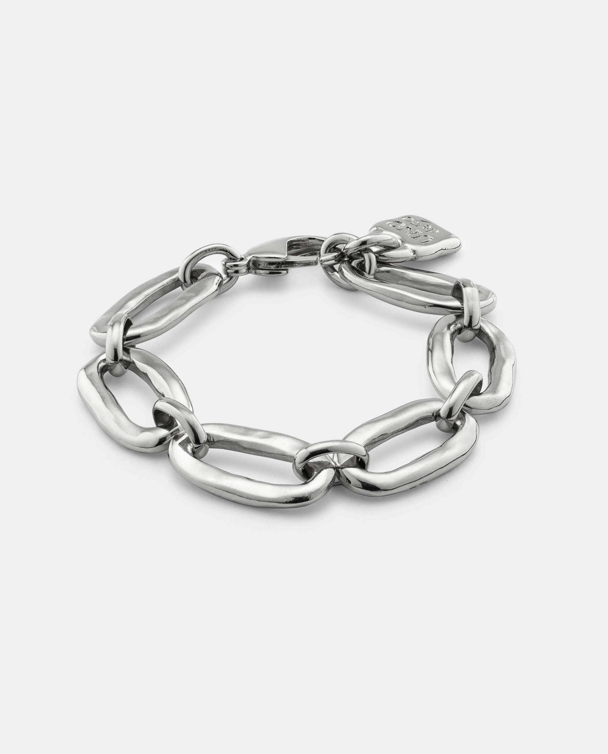 Pulseira de Elos Banhada em Prata de Lei Prata-1