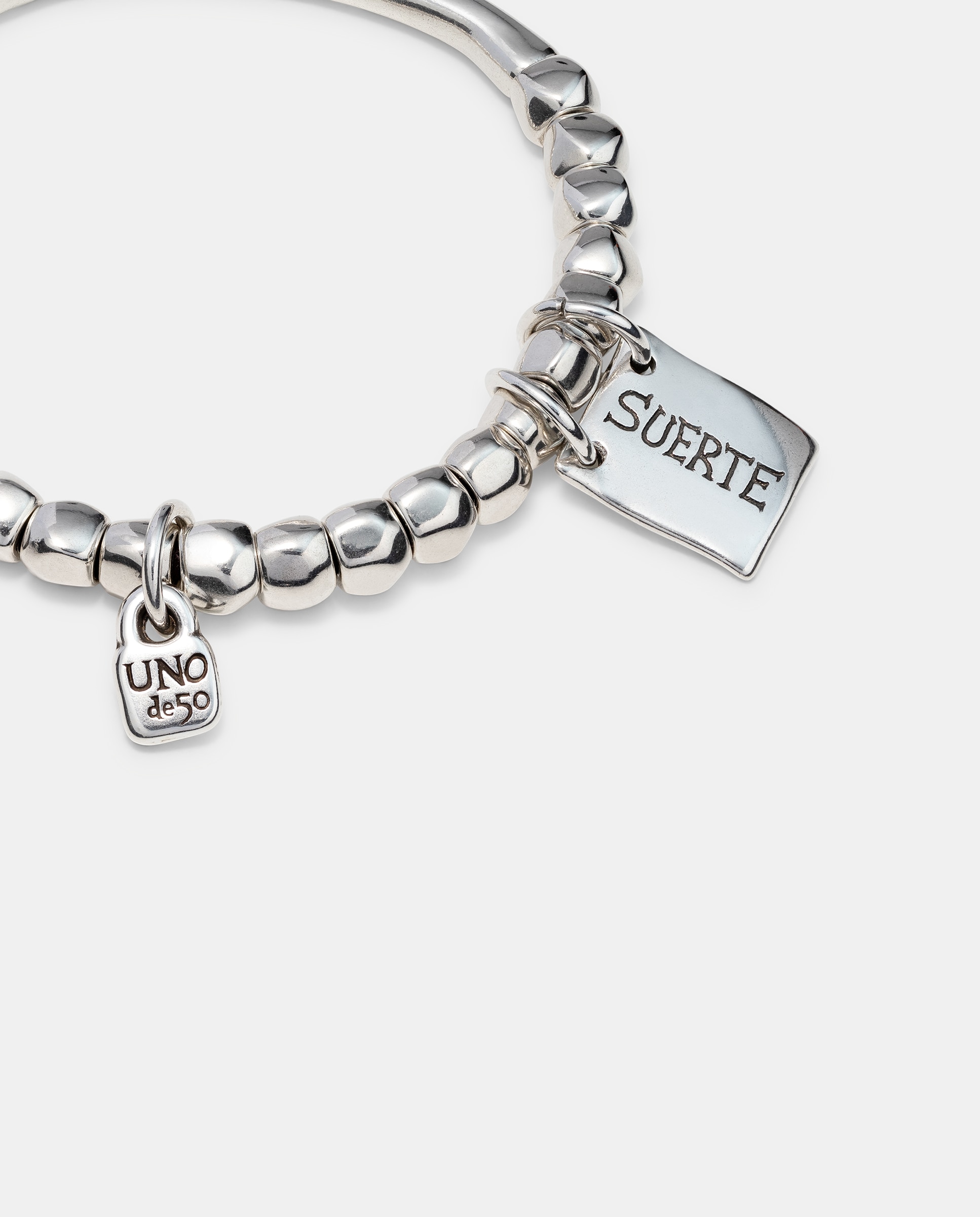 Pulseira Banhada em Prata de Lei Prata-4