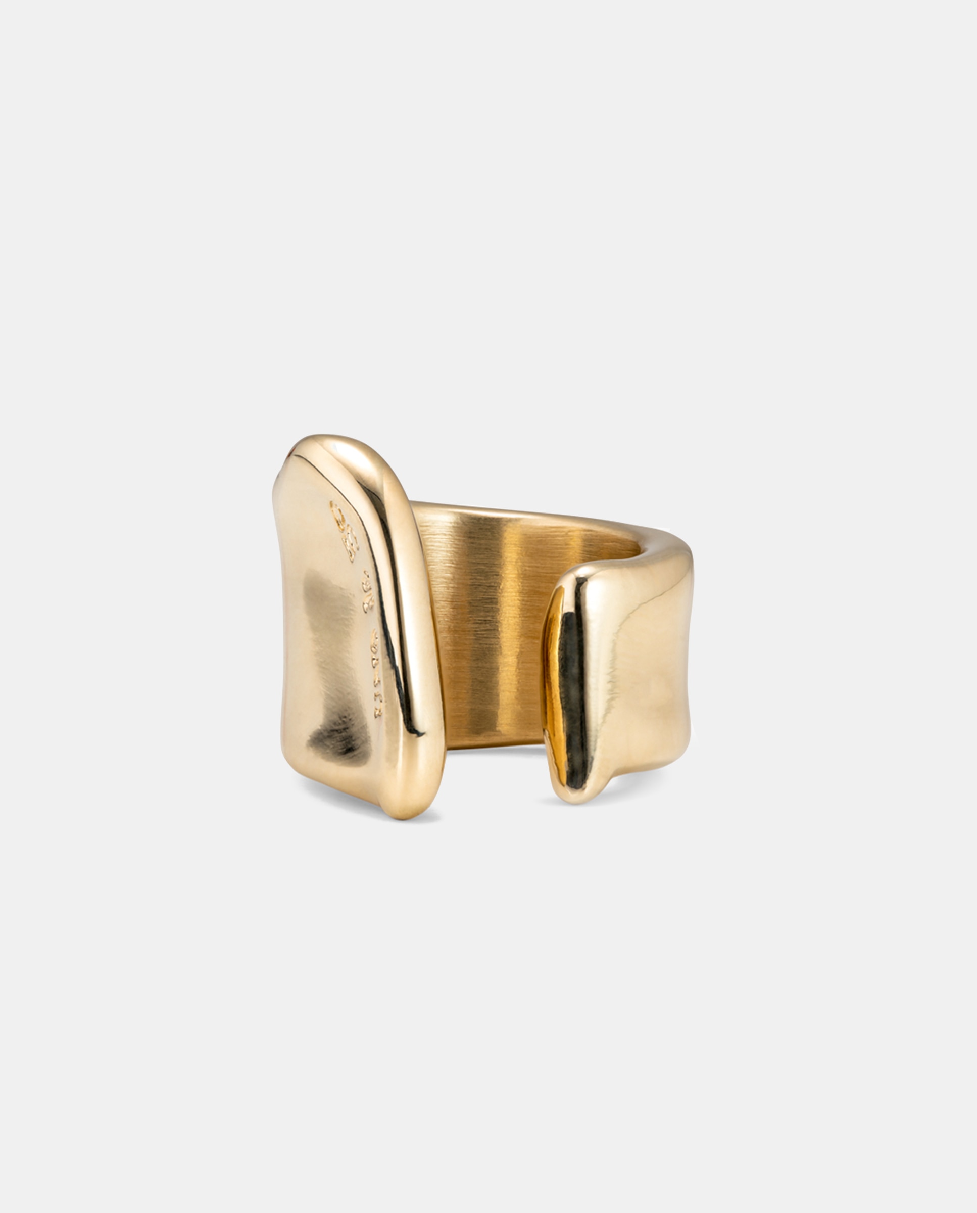 Anel Fenda Banhado a Ouro de 18k Ouro-3