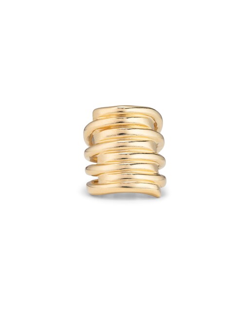 Imagem 0 de Anel com Efeito Empilhado Banhado a Ouro de 18k