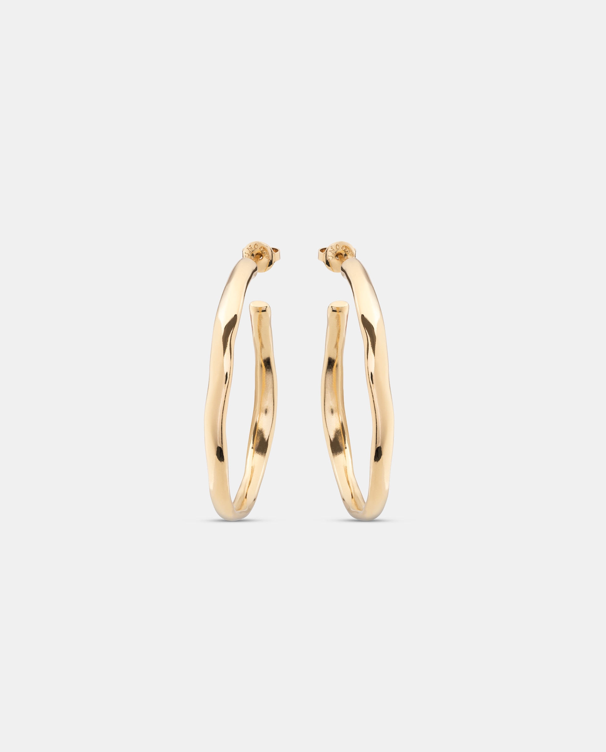 Brincos de Argola Aberta Banhados a Ouro 18k Ouro-1