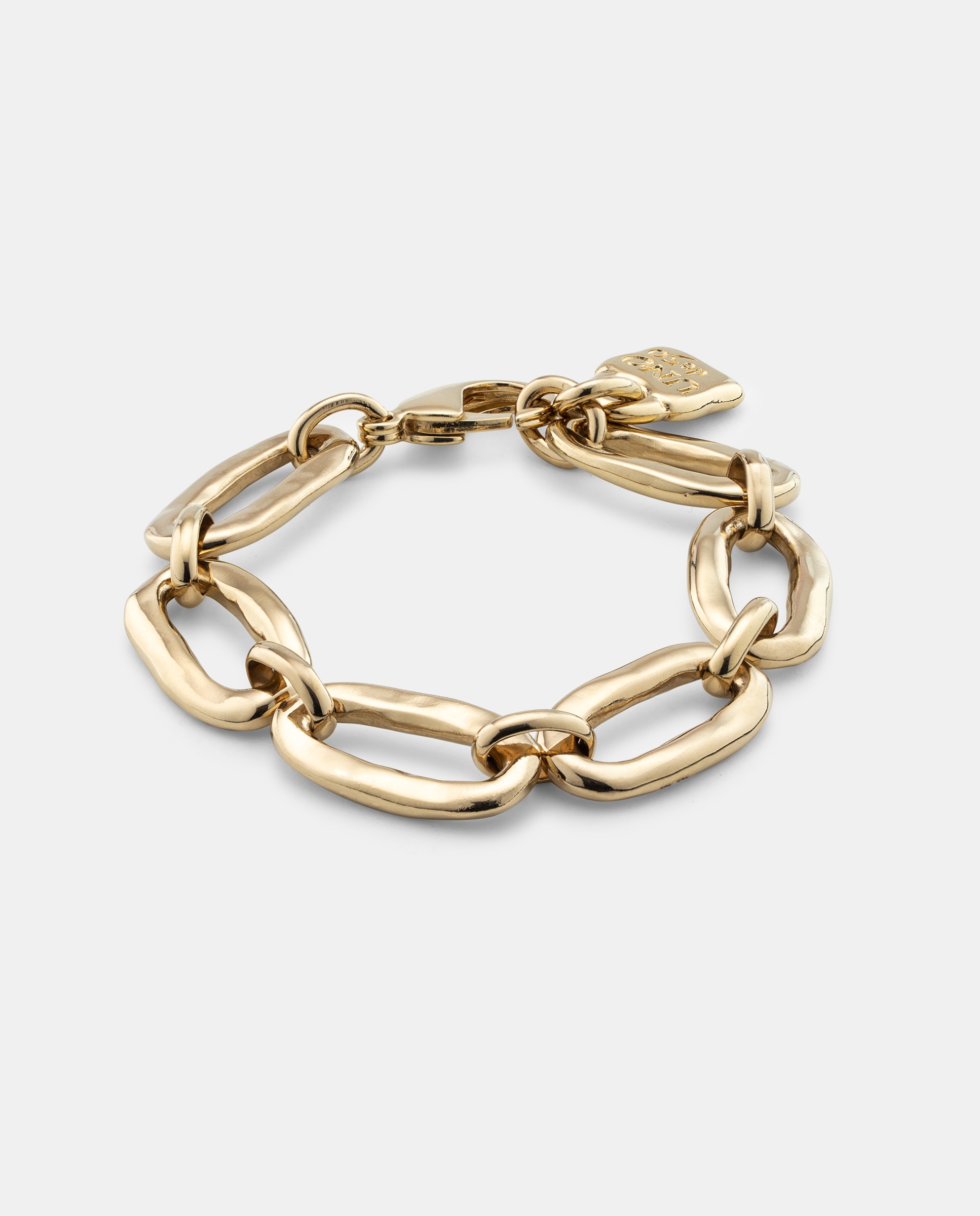 Pulseira de Elos Ovais Banhada a Ouro 18k Ouro-1