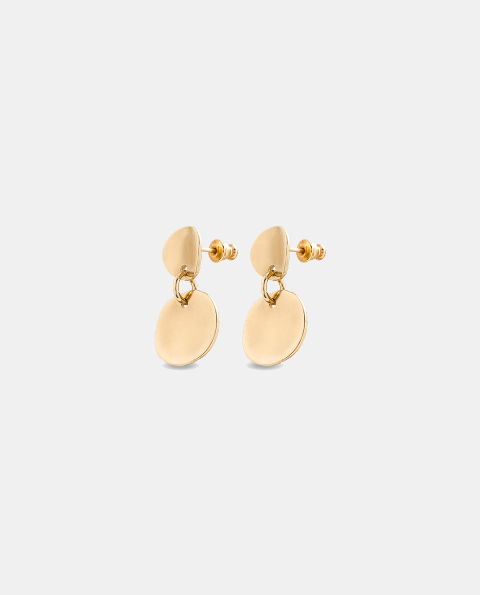 Brincos Irregulares Banhados a Ouro 18k Ouro-3