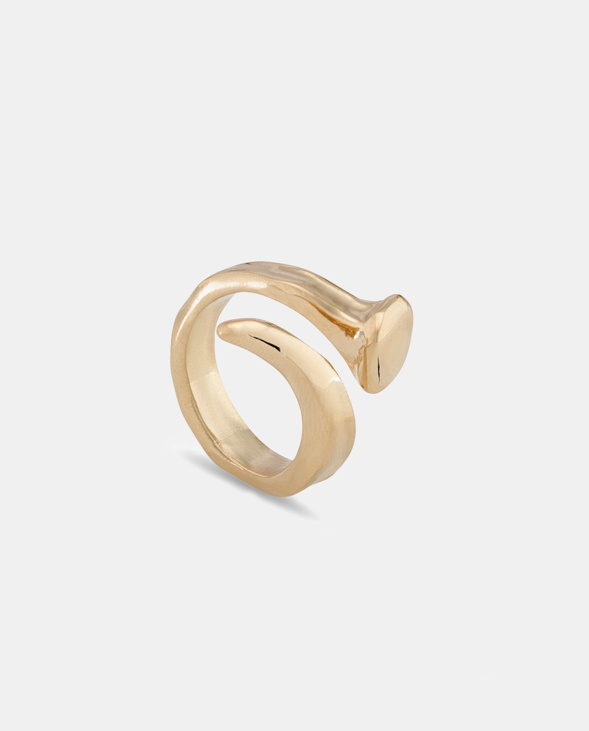 Anel Prego Banhado a Ouro de 18k Ouro-3