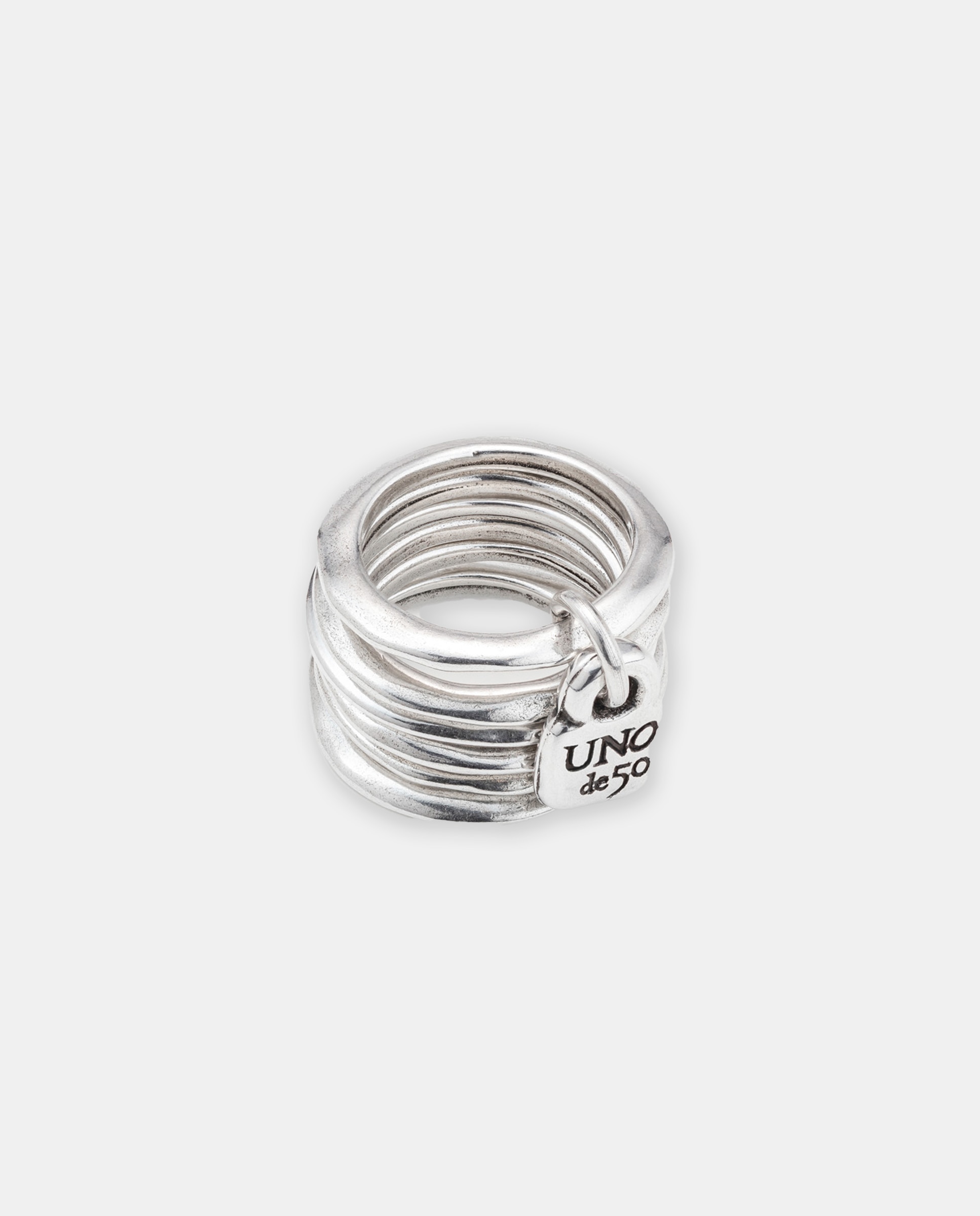 Imagem 0 de Anel Múltiplo Banhado em Prata de Lei