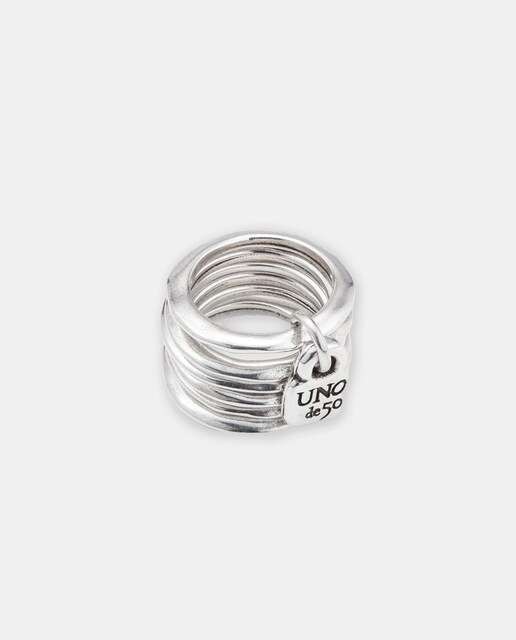 Imagem 0 de Anel Múltiplo Banhado em Prata de Lei