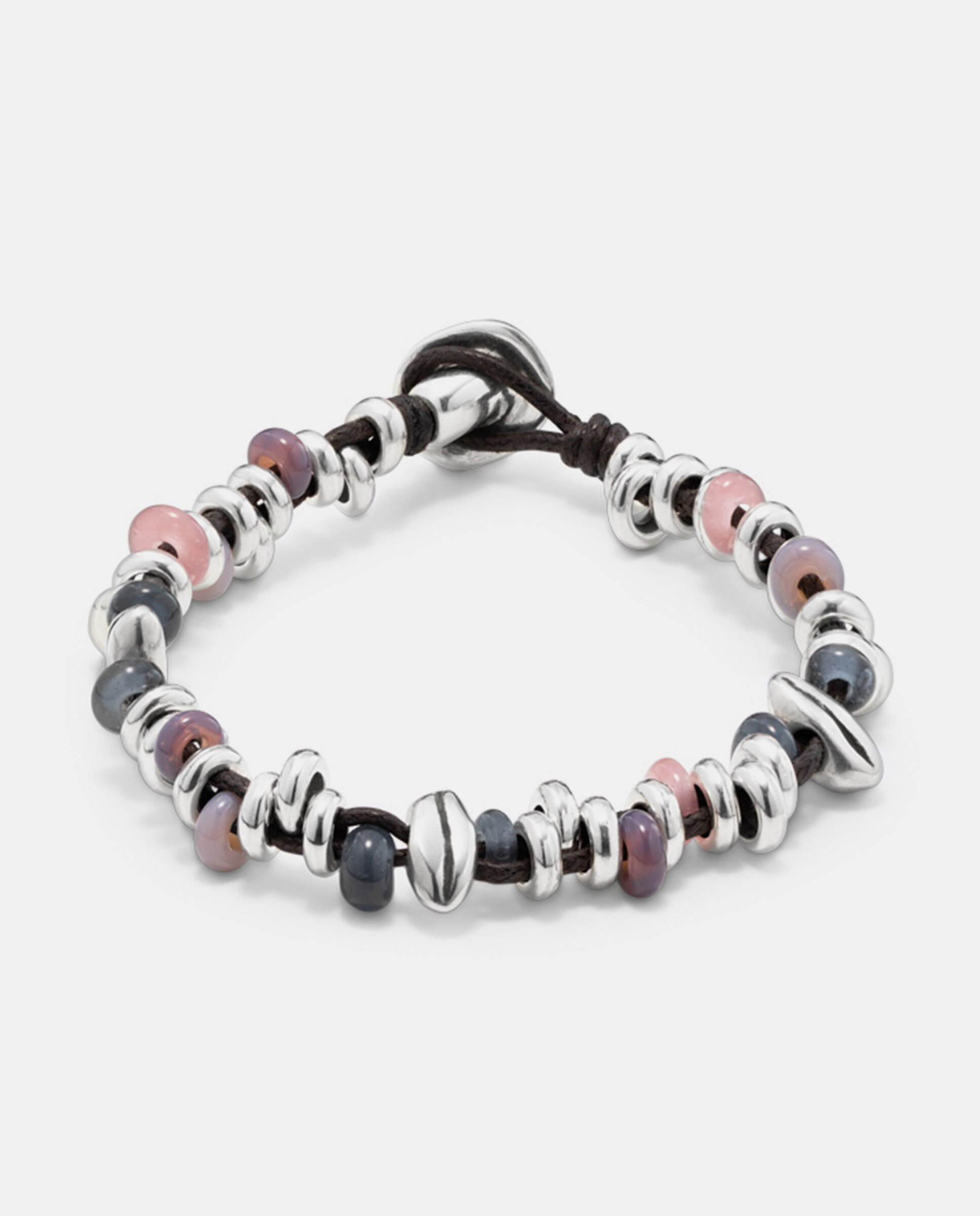 Pulseira Banhada a Prata de Lei com Cristais Prata-1