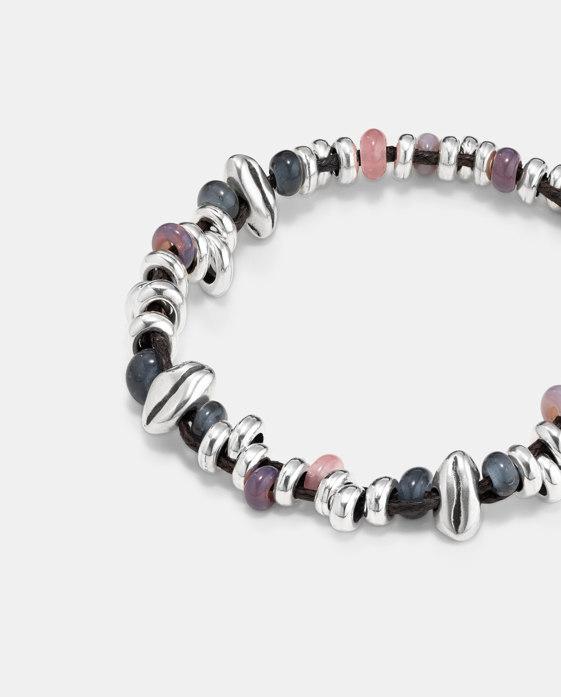 Pulseira Banhada a Prata de Lei com Cristais Prata-4