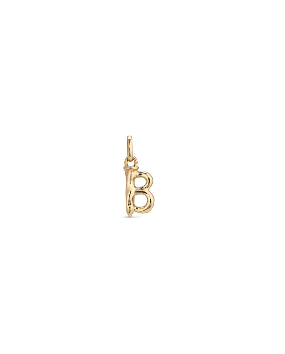 Charm Banhado a Ouro 18k de Letra B Ouro-1