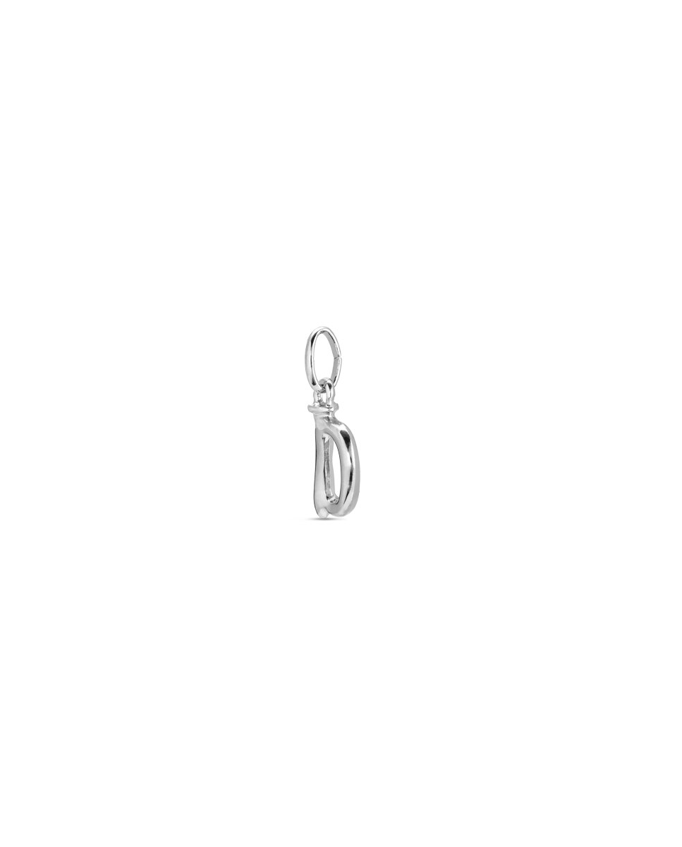 Charm Banhado em Prata de Lei com Letra D Prata-2
