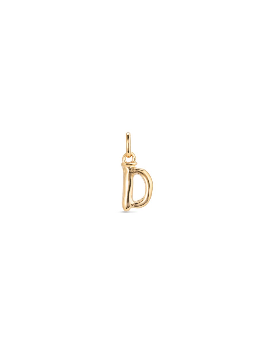 Charm Banhado em Ouro 18k de Letra D Ouro-1