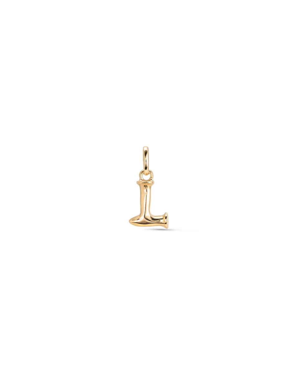 Charm Banhado em Ouro 18k de Letra L Ouro-1