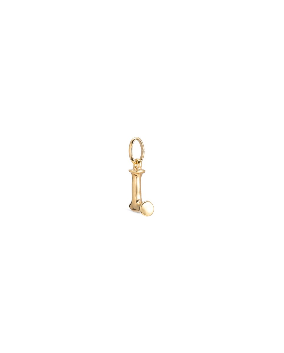 Charm Banhado em Ouro 18k de Letra L Ouro-2