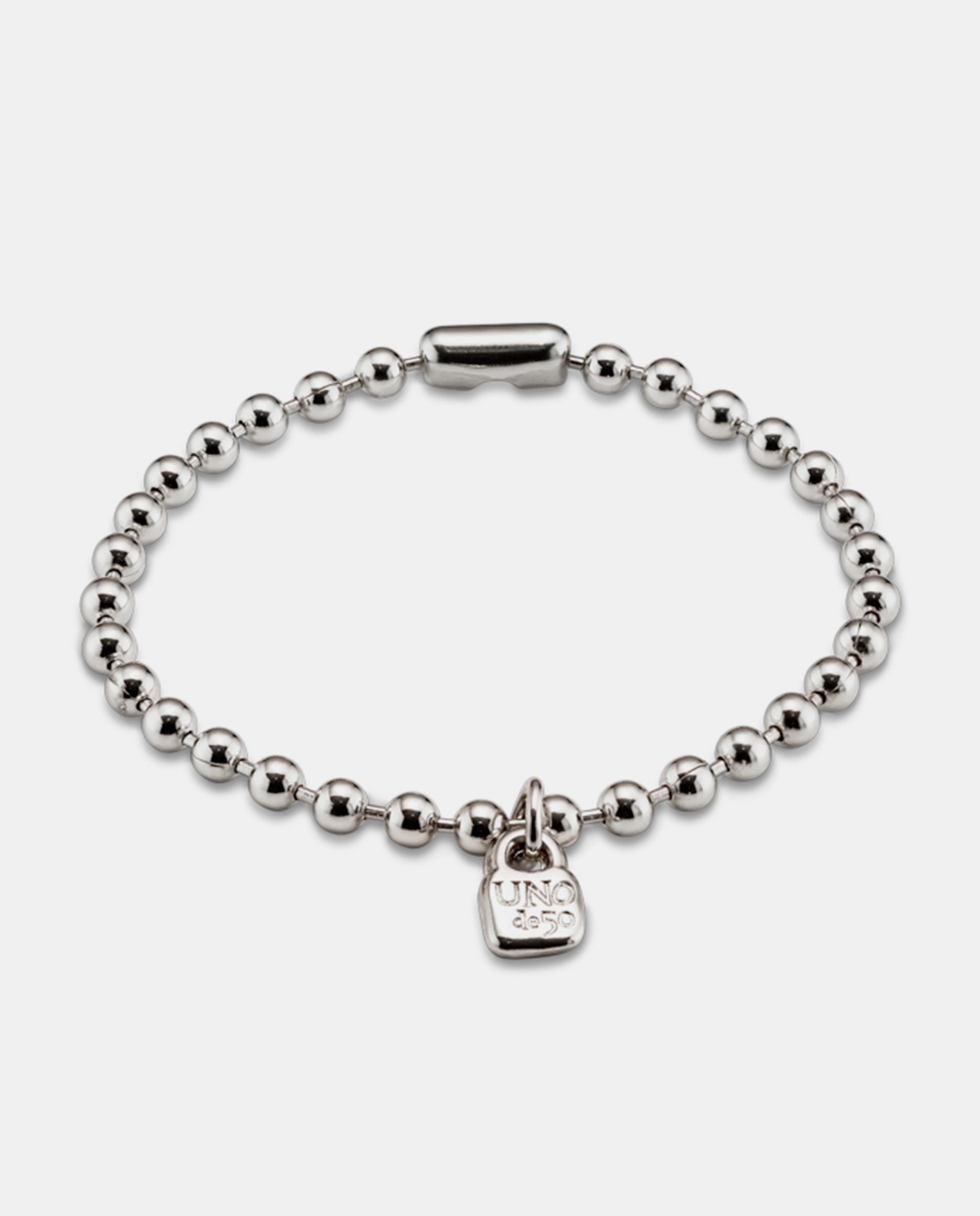 Pulseira de Bolinhas Banhada em Prata de Lei Prata-1