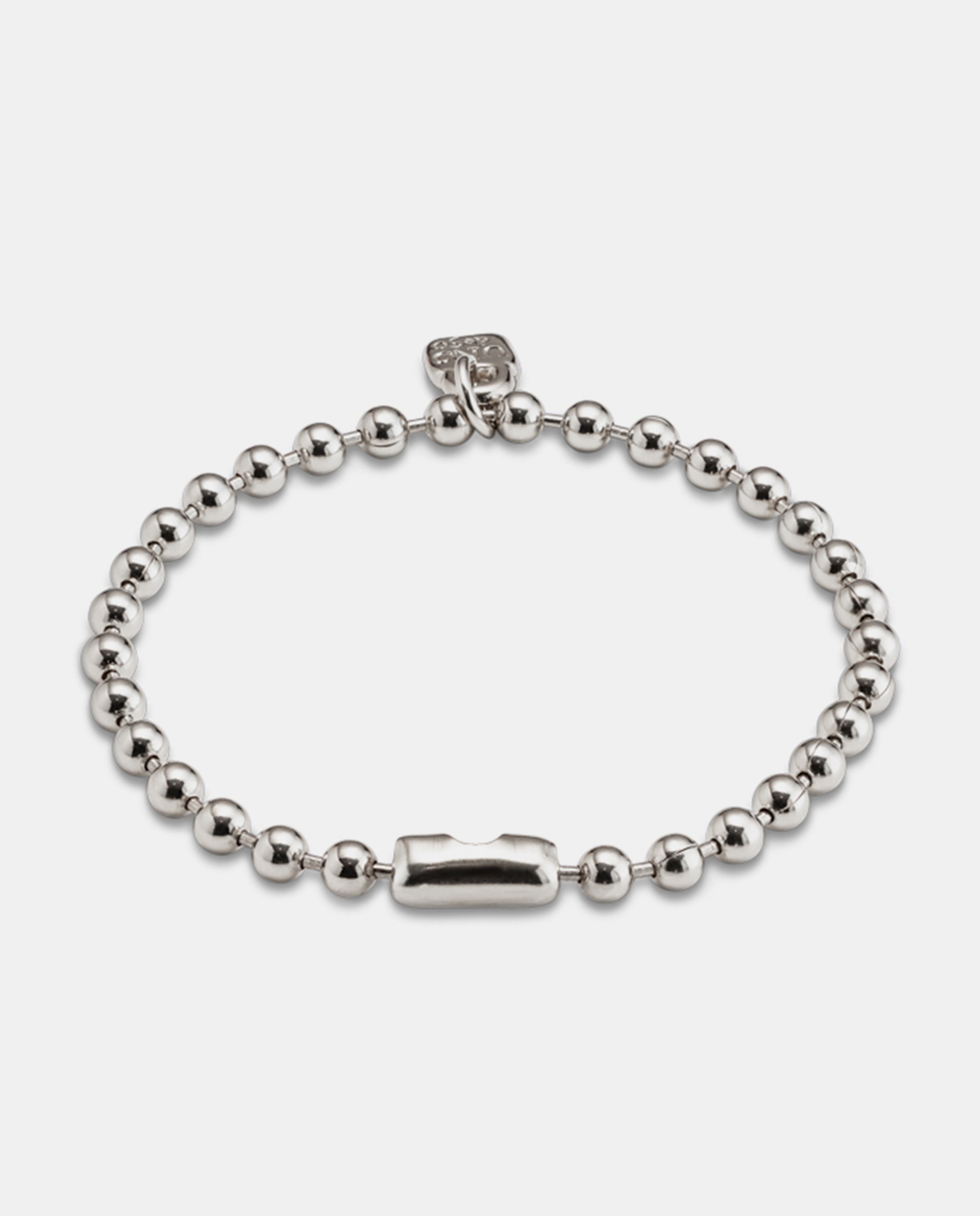 Pulseira de Bolinhas Banhada em Prata de Lei Prata-3