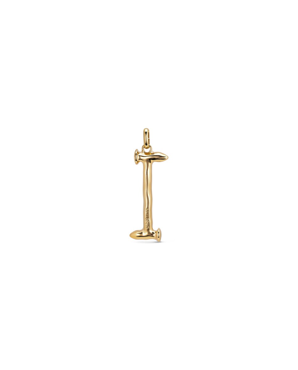 Pendentes Banhados a Ouro 18k de Letra I Ouro-1
