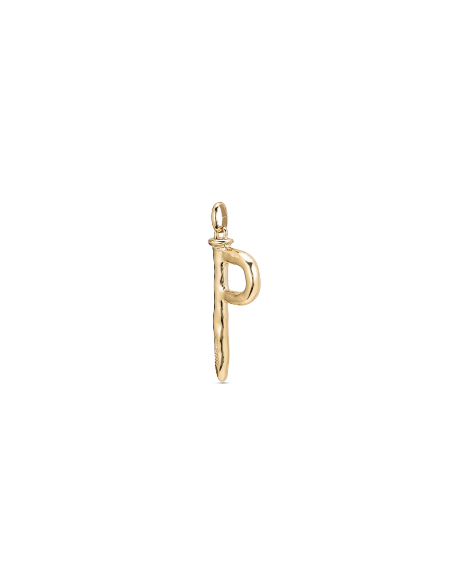 Pendentes Banhados em Ouro 18k de Letra P Ouro-2