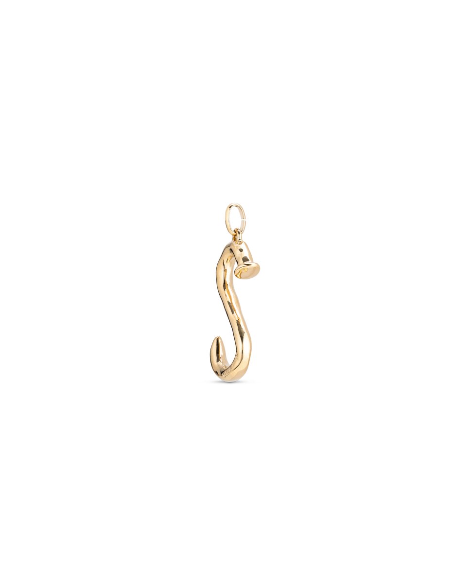 Pendente Banhado a Ouro 18k de Letra S Ouro-2
