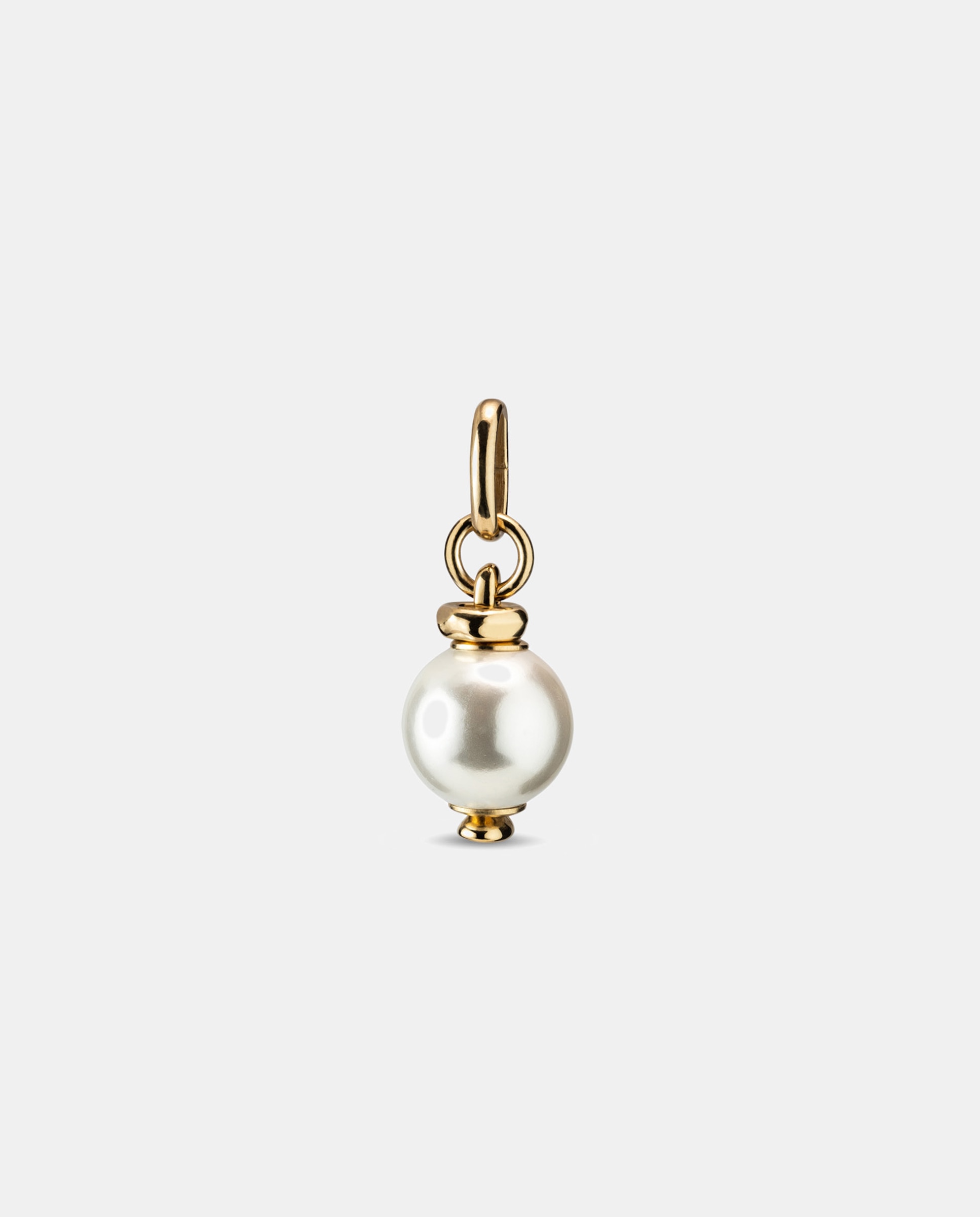 Charm Banhado em Ouro de 18k com Pérola Branca Ouro-1