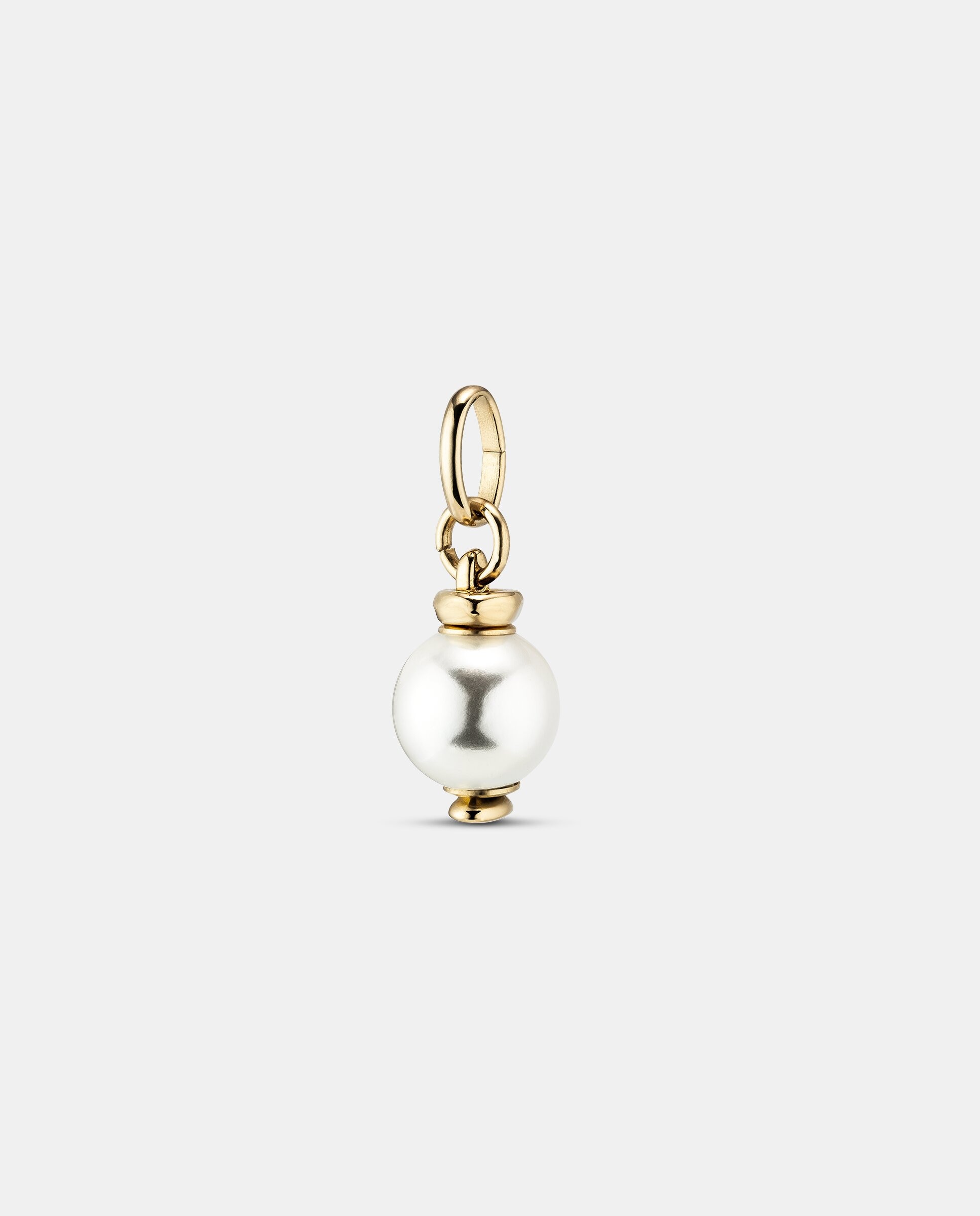 Charm Banhado em Ouro de 18k com Pérola Branca Ouro-2