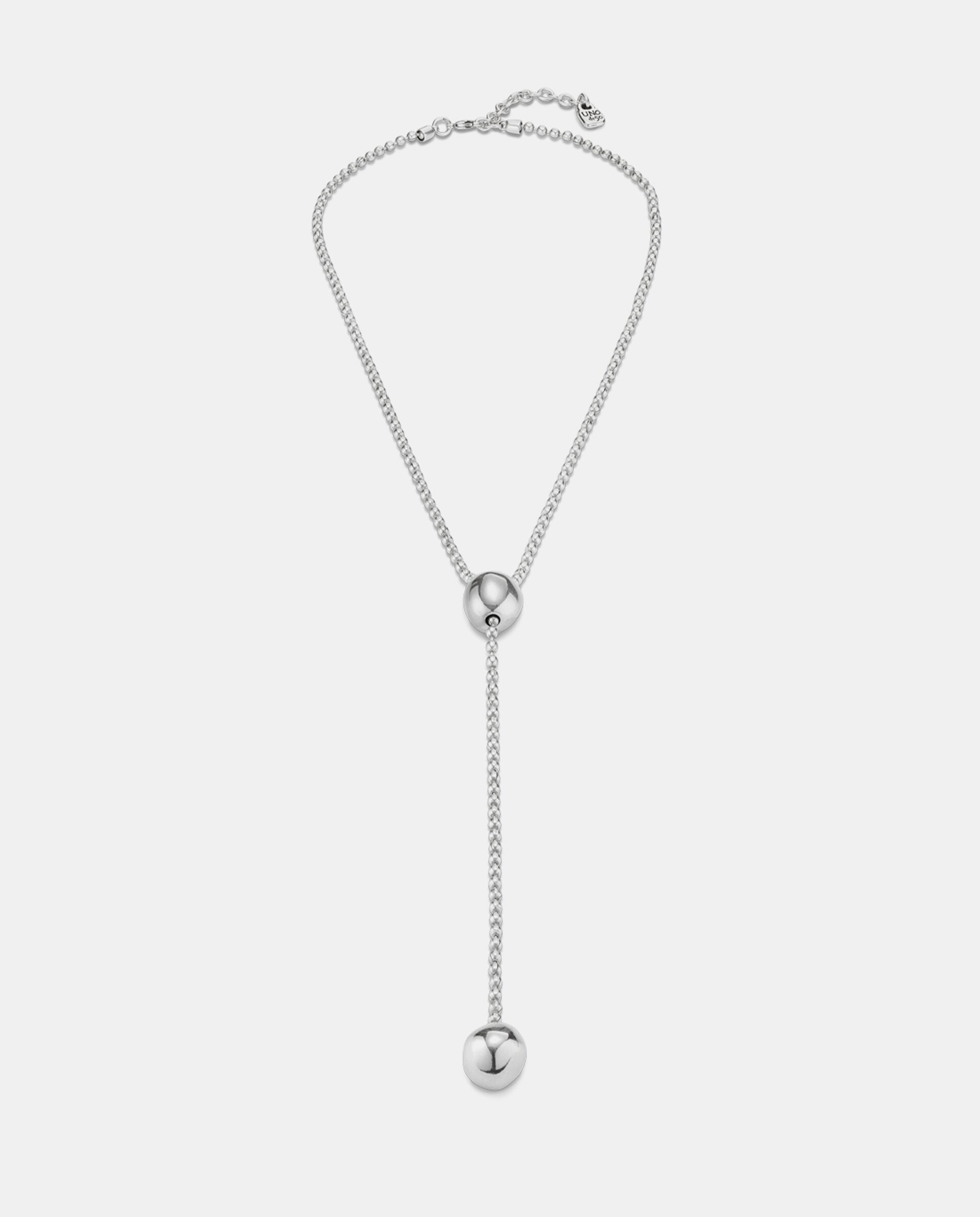 Imagem 0 de Colar Comprido Banhado em Prata de Lei de Corrente Regulável