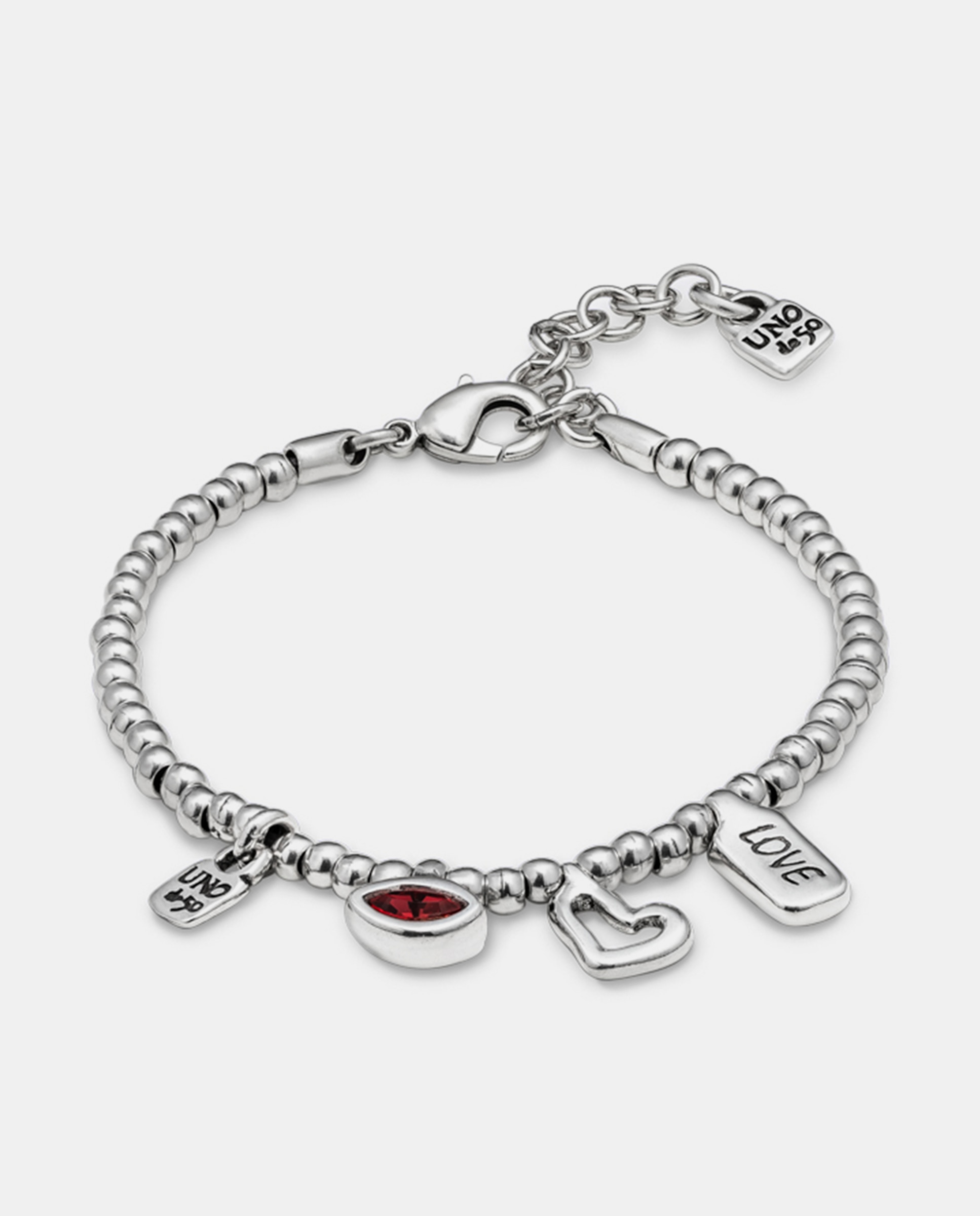 Pulseira Banhada em Prata de Lei e Cristal Prata-1