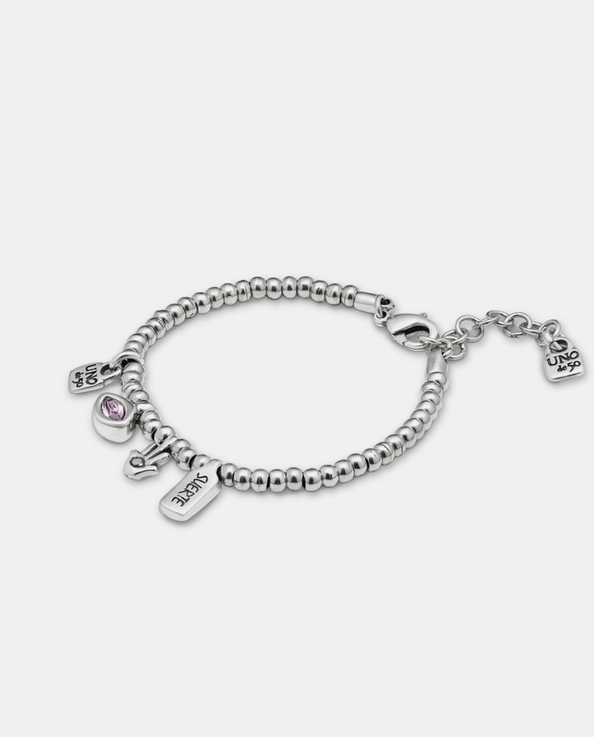 Pulseira Banhada em Prata de Lei e Cristal Prata-3