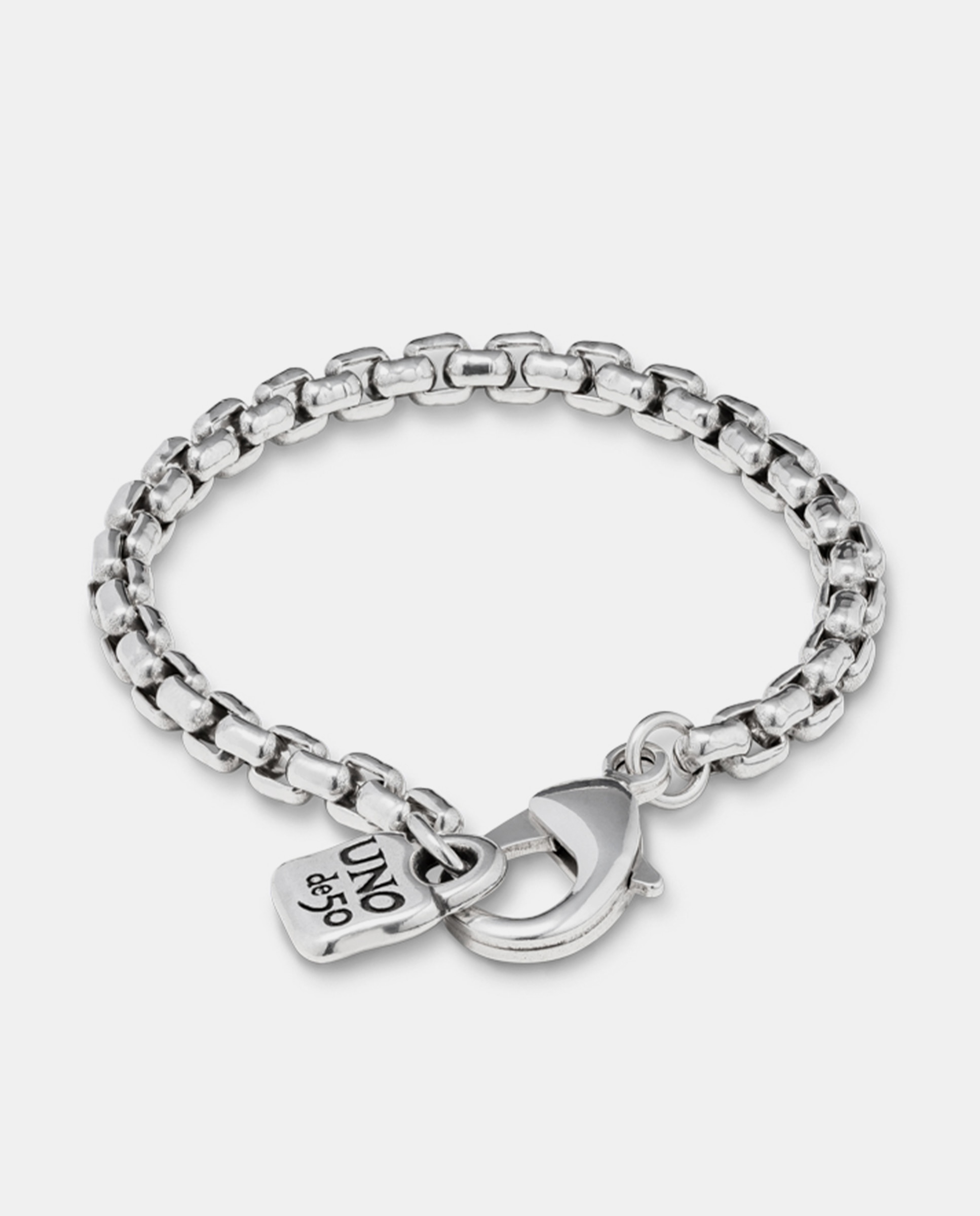 Pulseira Flexível Banhada em Prata de Lei Prata-2