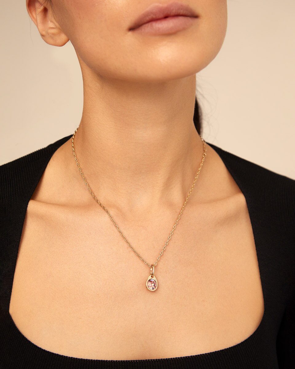 Charm Banhado a Ouro 18k com Cristal Ouro-3