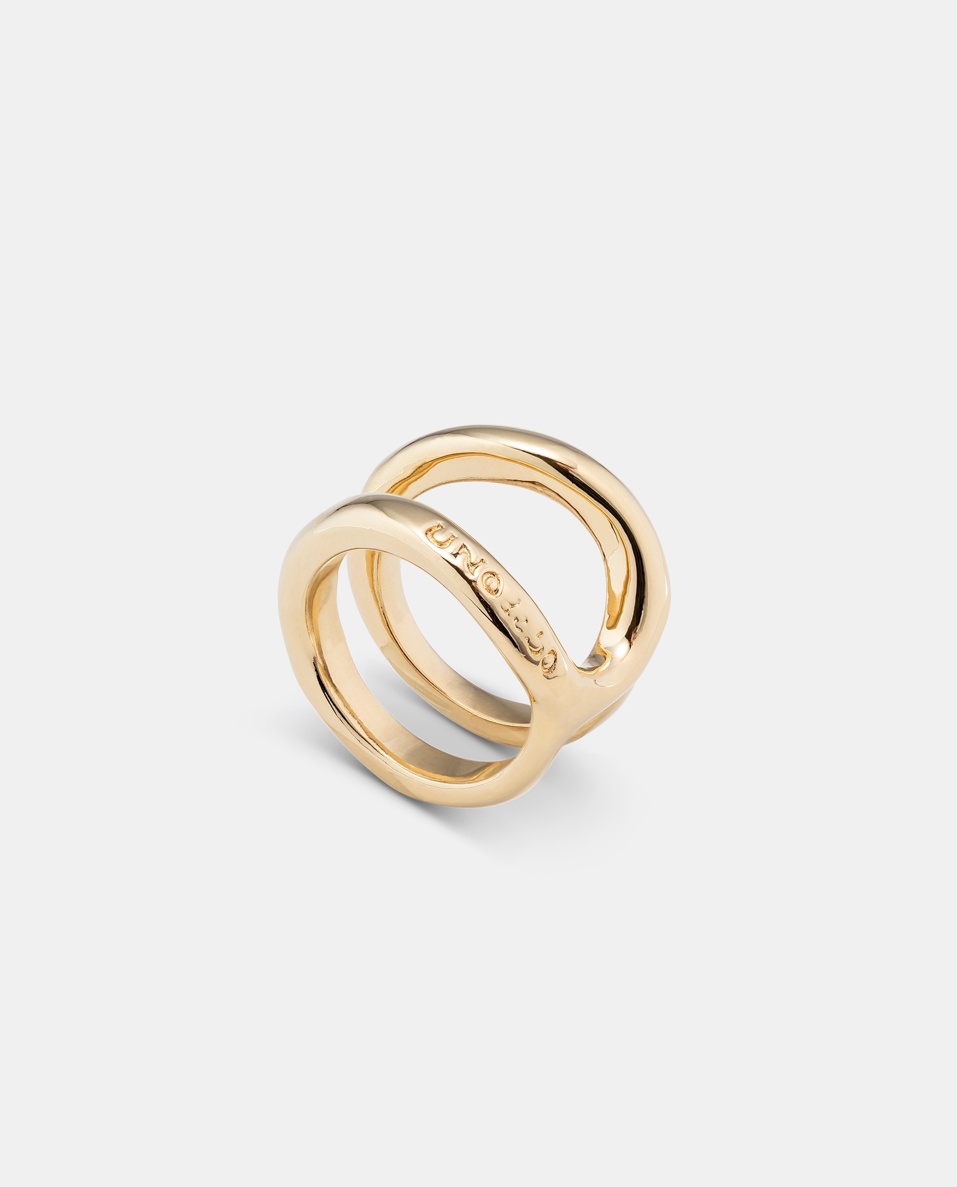 Anel Curvilíneo Banhado a Ouro de 18k Ouro-3