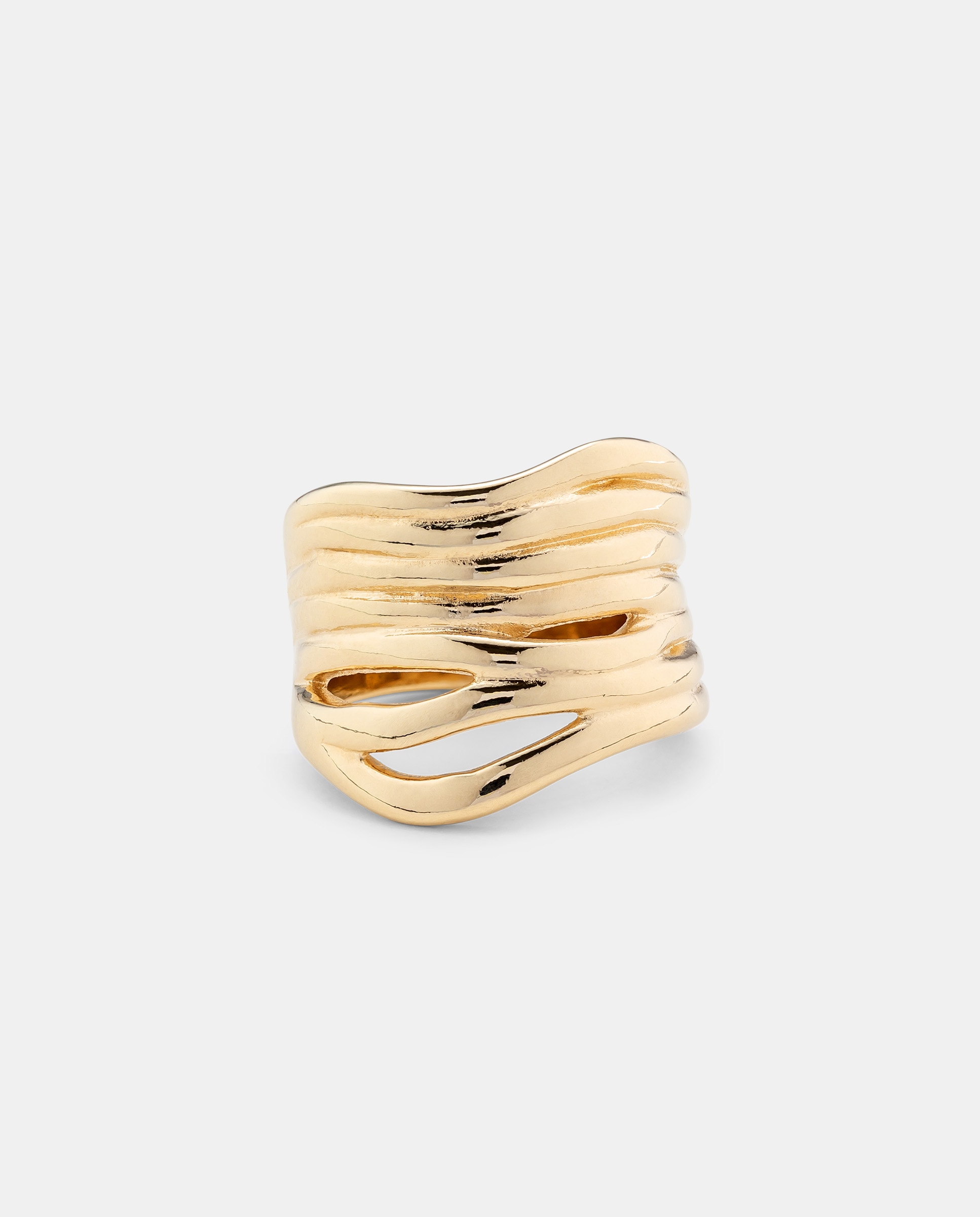 Anel Banhado a Ouro de 18k Ouro-1