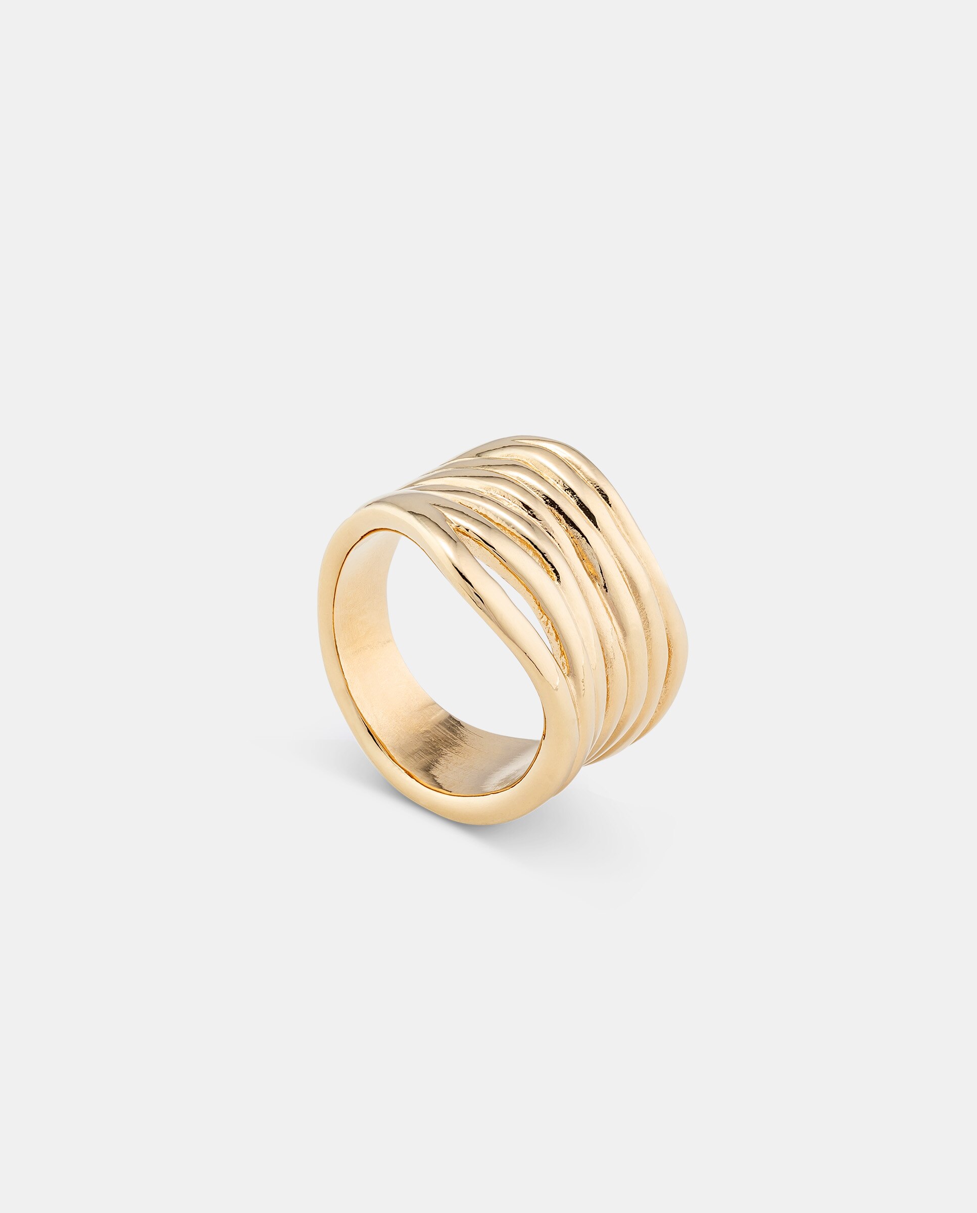 Anel Banhado a Ouro de 18k Ouro-3