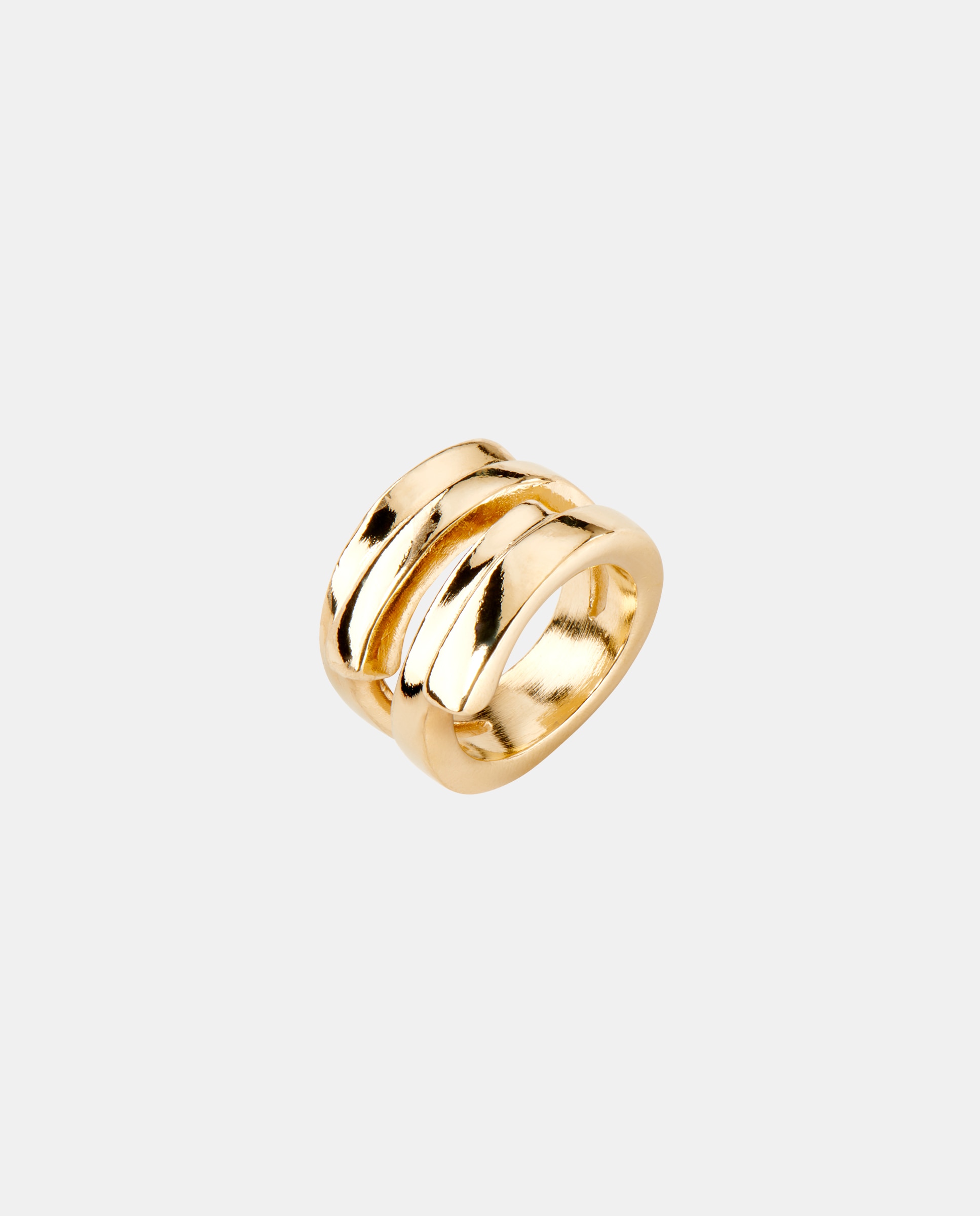 Anel Irregular Banhado a Ouro de 18k Ouro-3