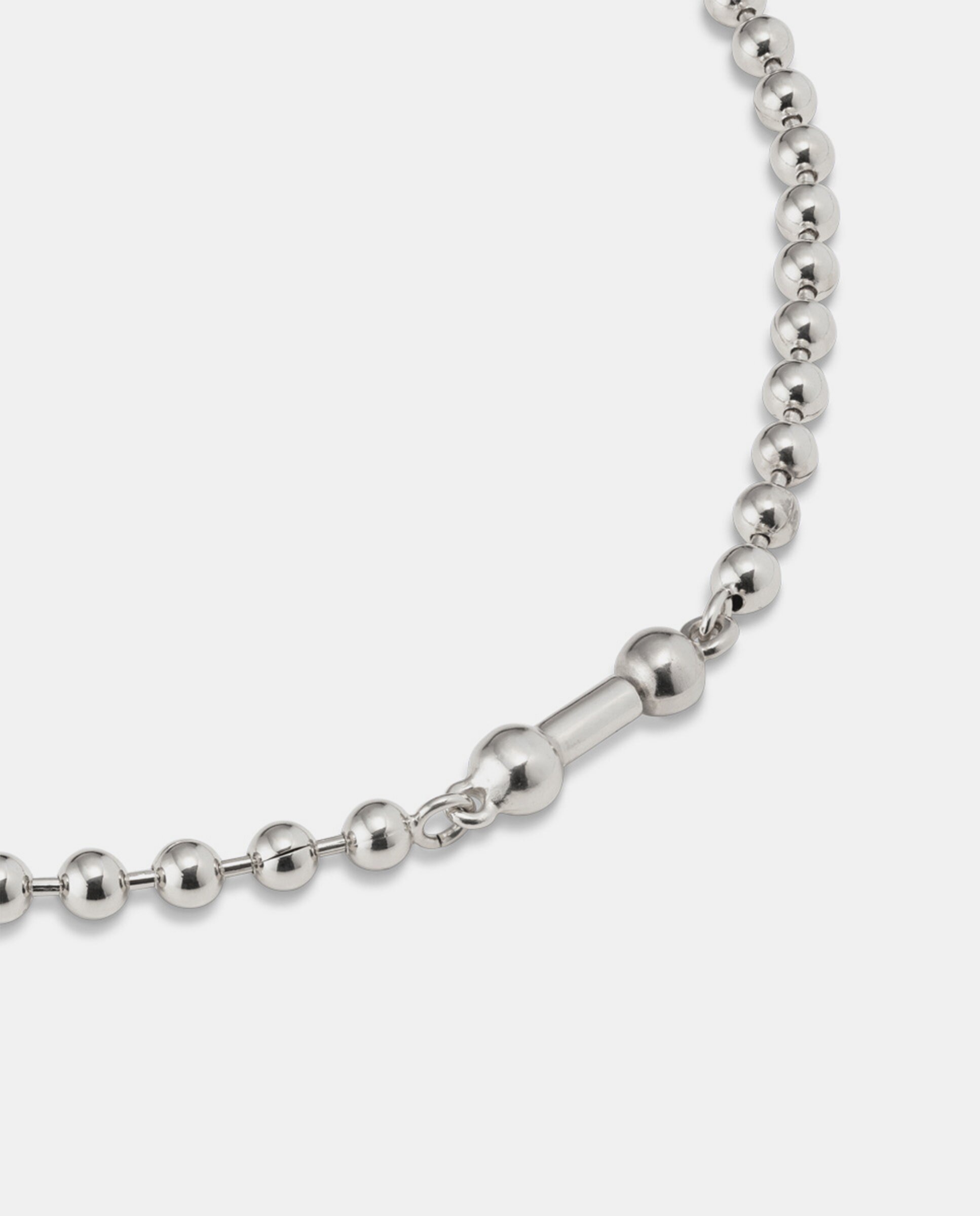 Colar Curto Banhado em Prata de Lei Prata-4
