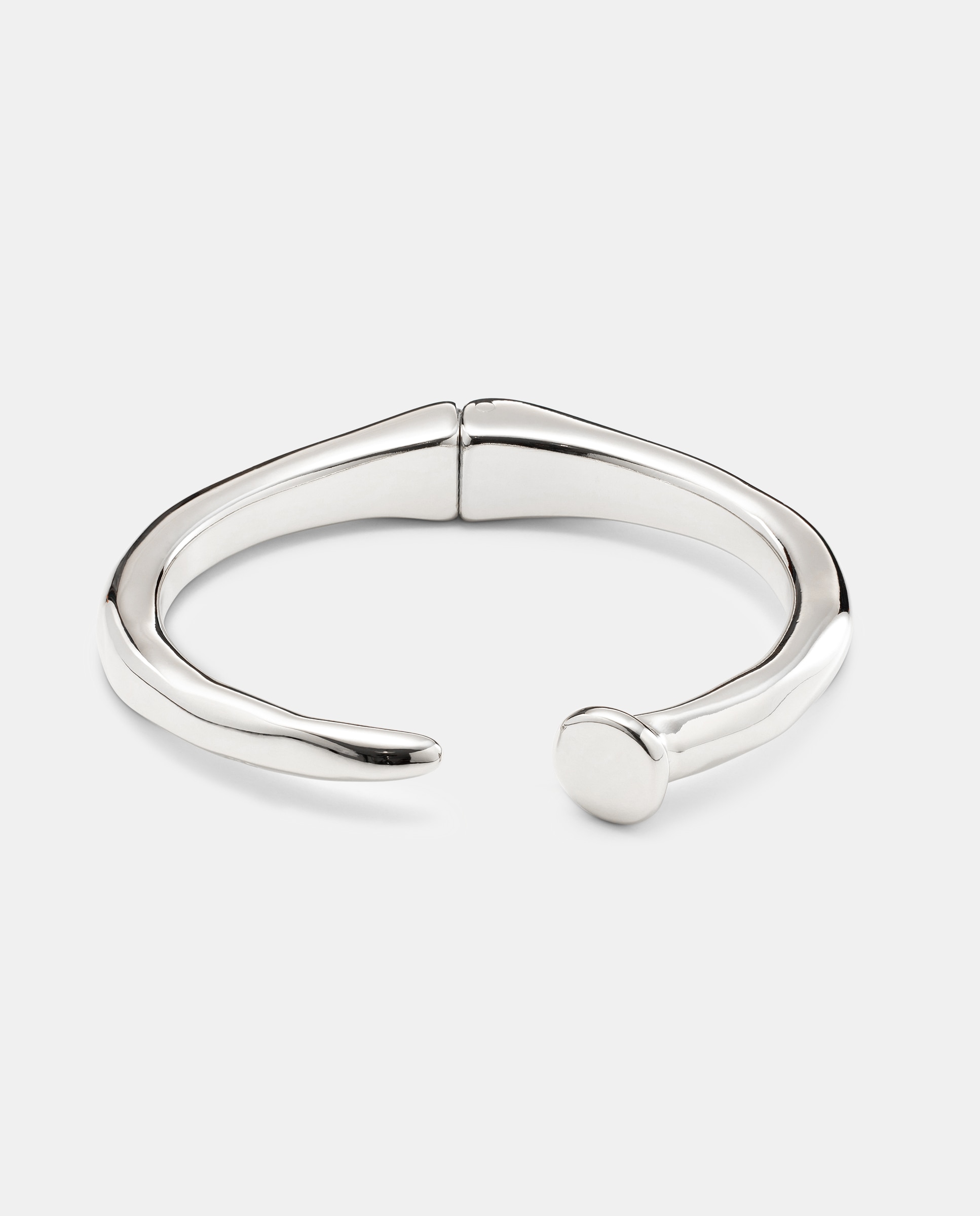 Pulseira Rígida Banhada em Prata de Lei Prata-1