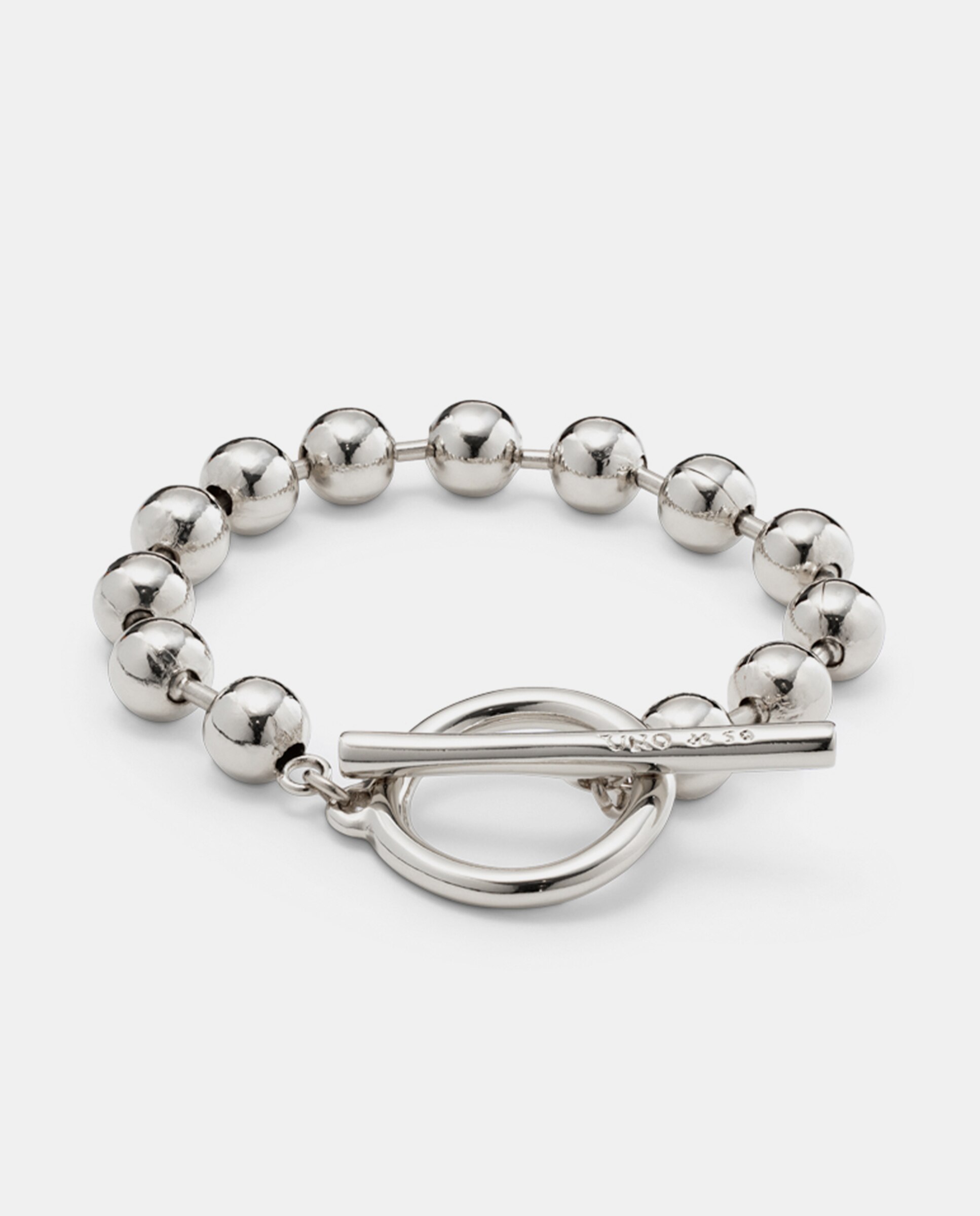 Pulseira de Corrente Banhada em Prata de Lei Prata-1