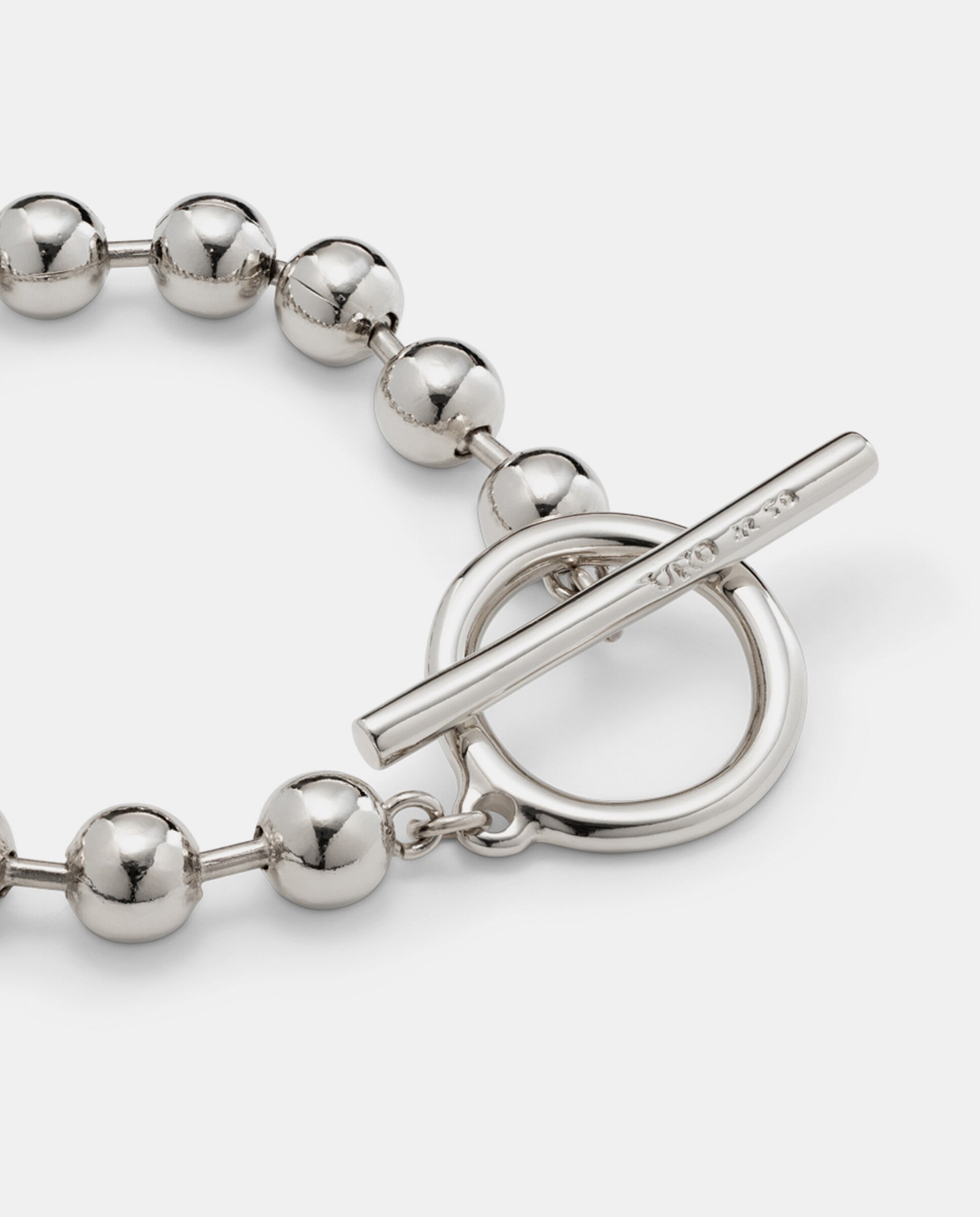 Pulseira de Corrente Banhada em Prata de Lei Prata-4