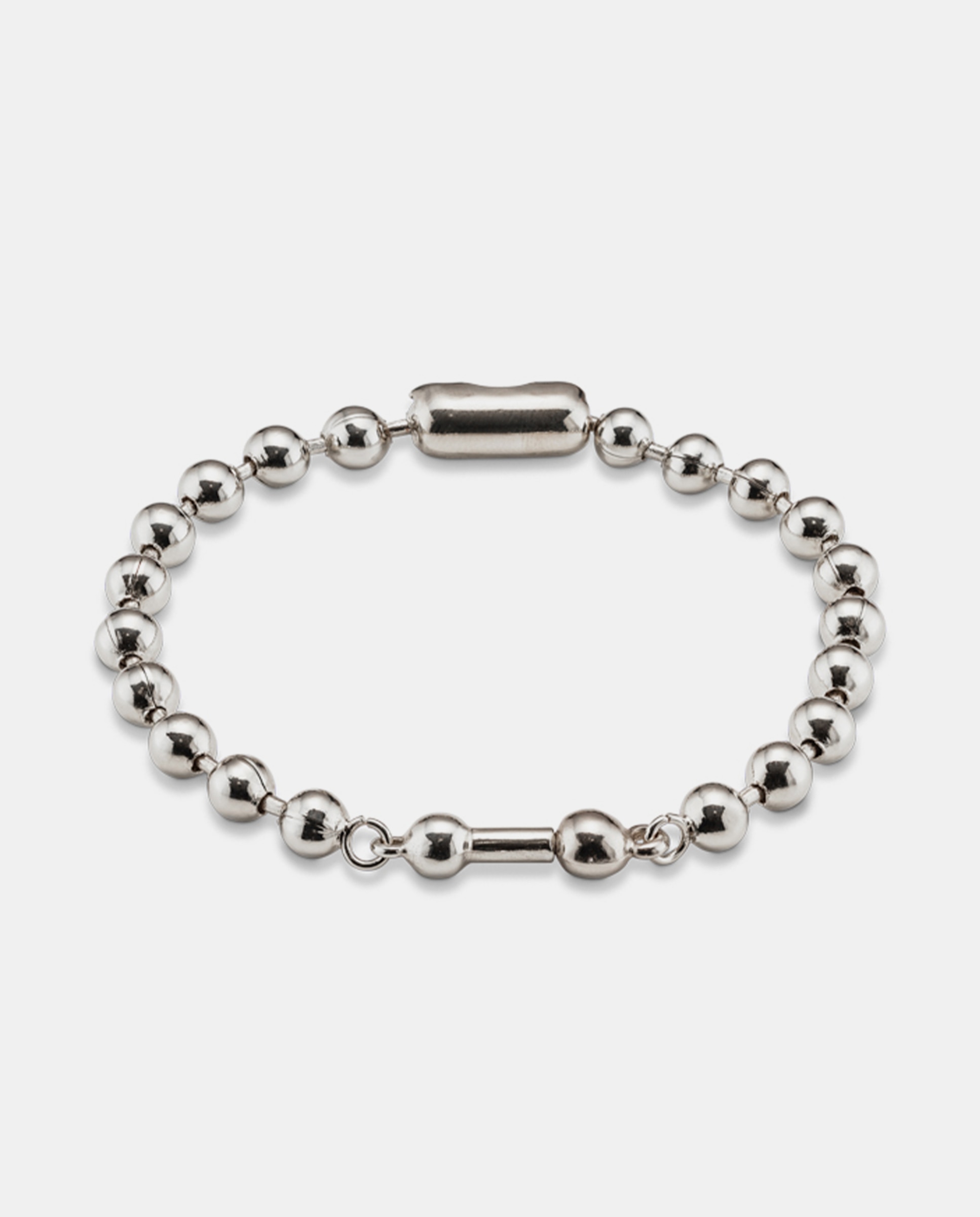 Pulseira de Corrente Banhada em Prata de Lei Prata-1