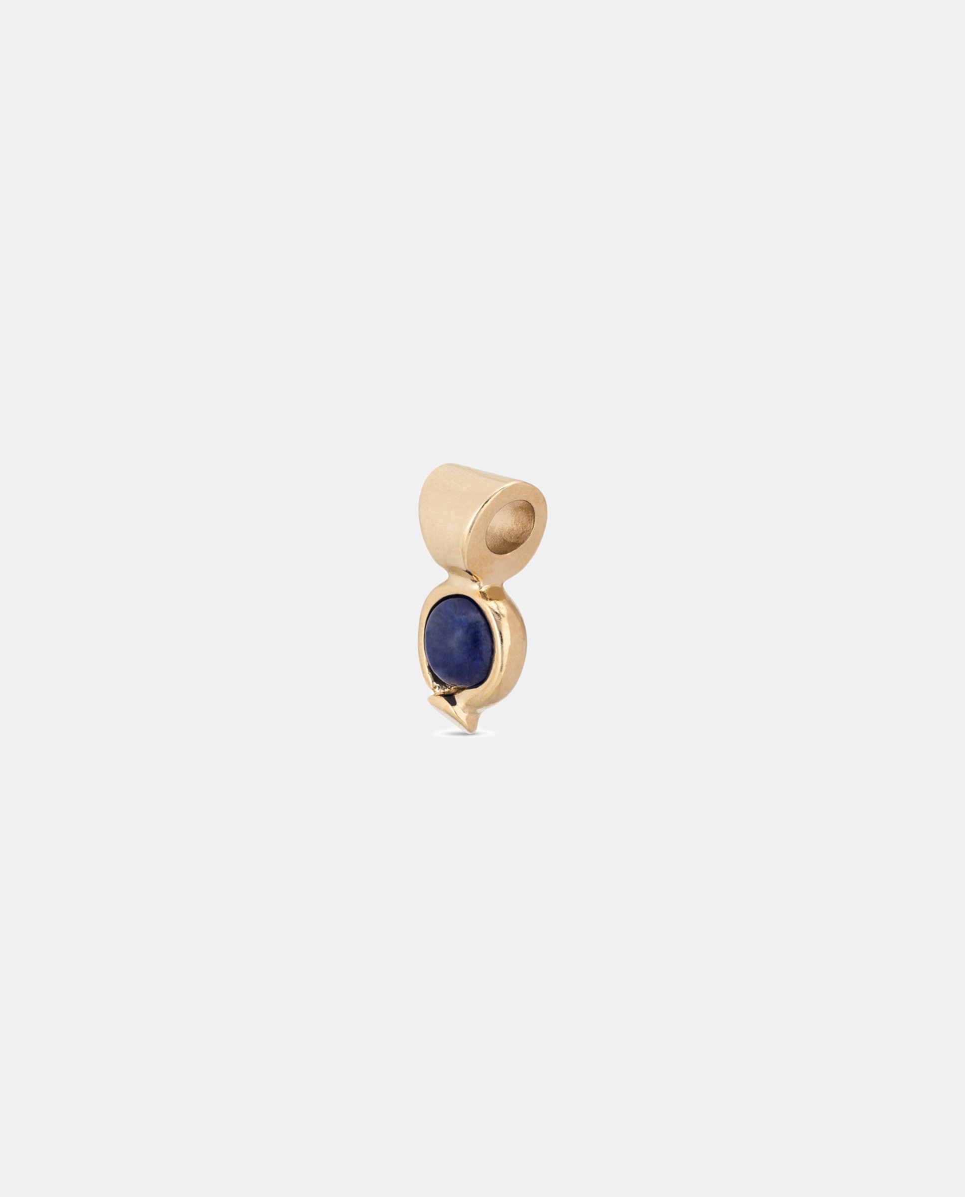 Charm Banhado a Ouro de 18k e Pedra Azul Ouro-1