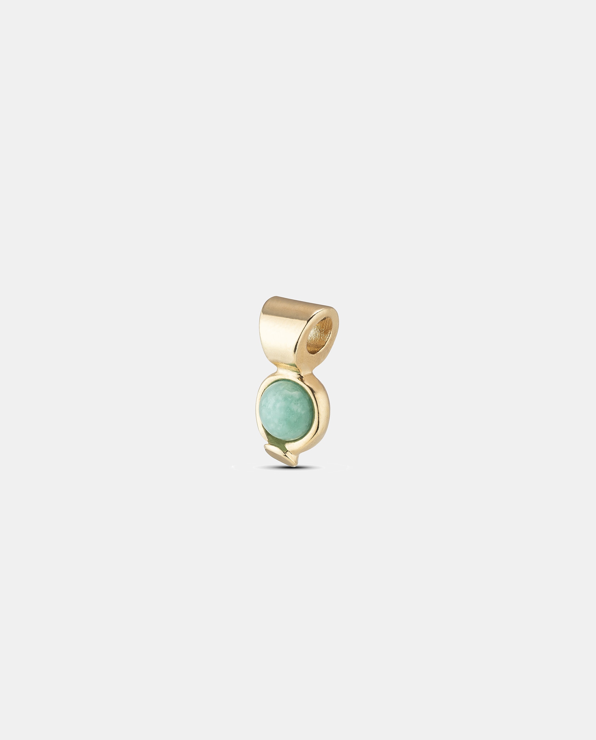 Charm Banhado a Ouro de 18k e Pedra Amazonita Ouro-1