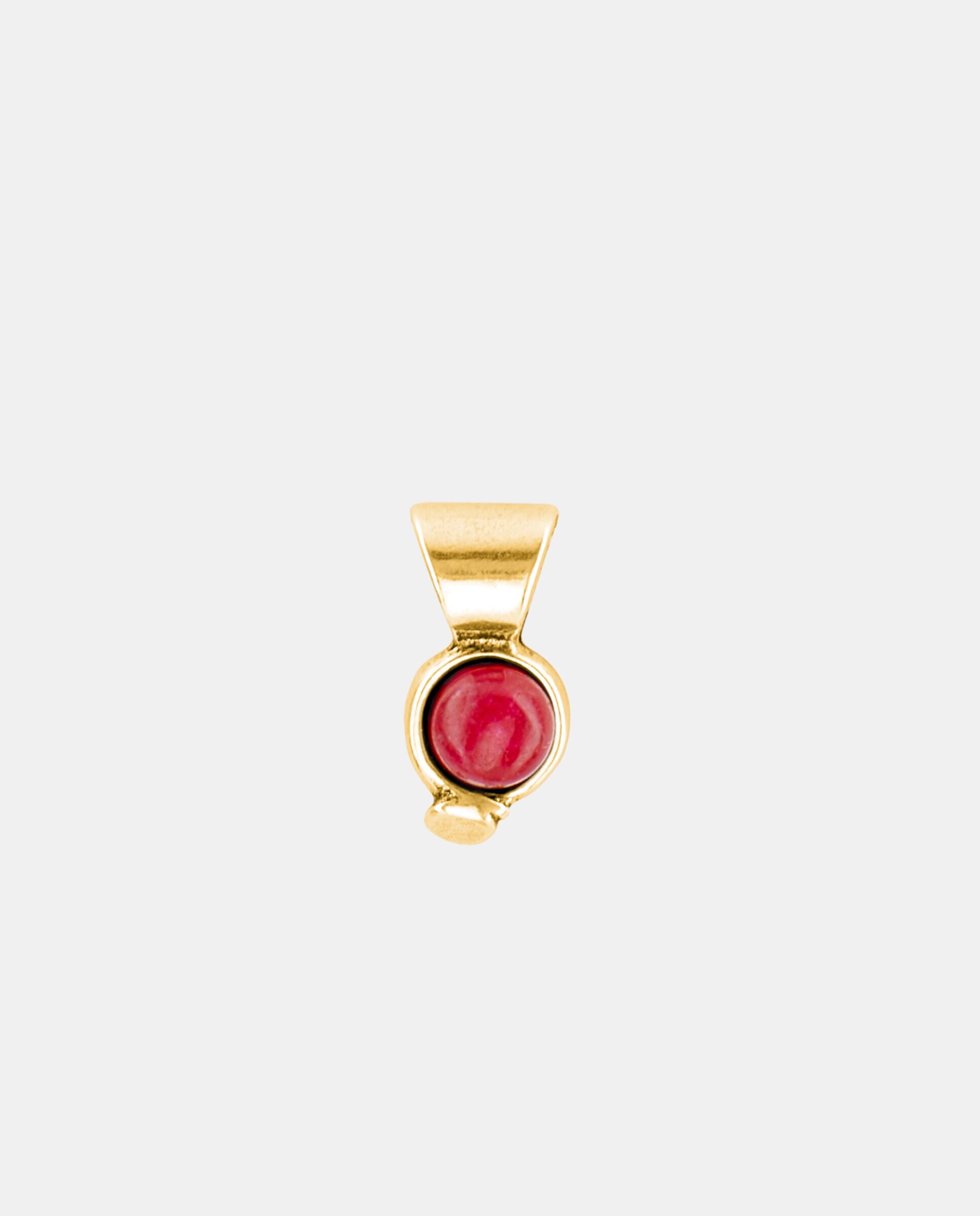 Charm Banhado a Ouro de 18k com Pedra Ágata Ouro-2