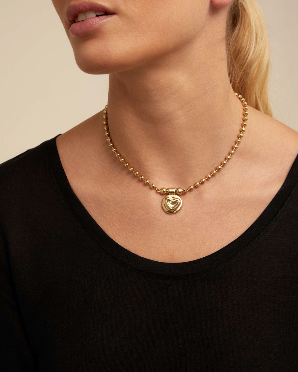 Charm Coração Banhado a Ouro de 18k Ouro-3